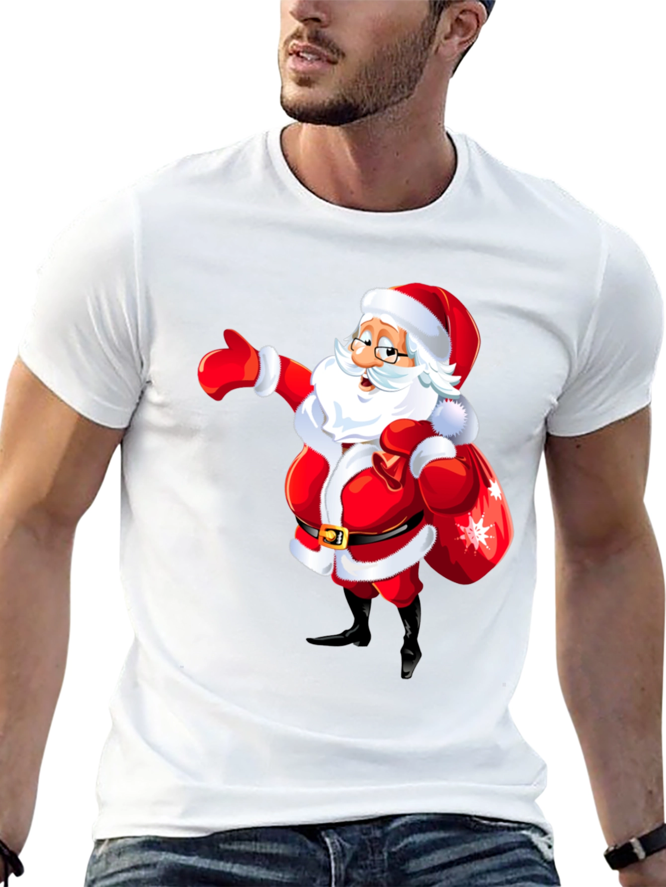 Festive Santa Graphic Tee