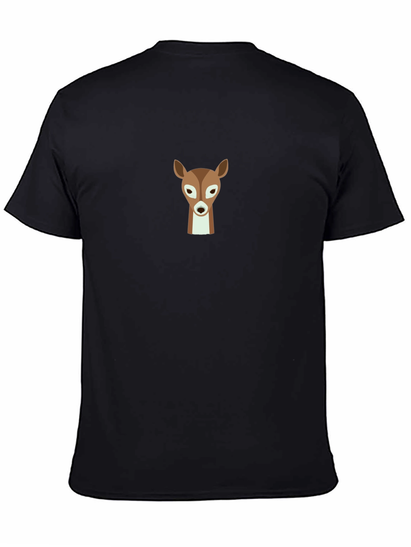 Deer Graphic Black T-Shirt - Classic Crew Neck