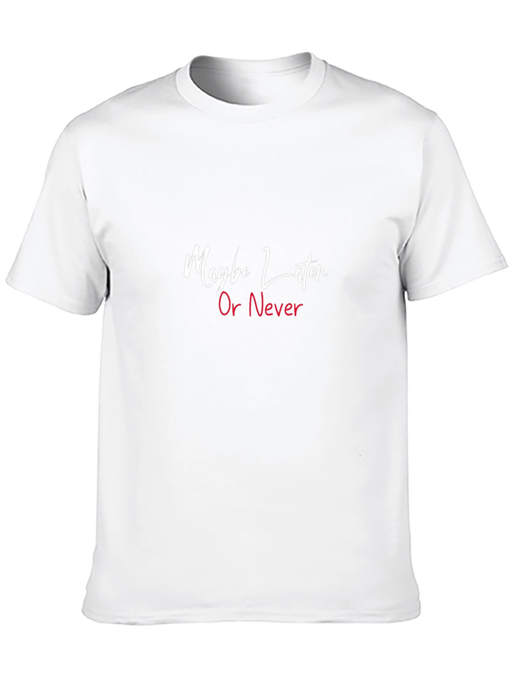 Maybe Later Or Never Black Graphic Tee