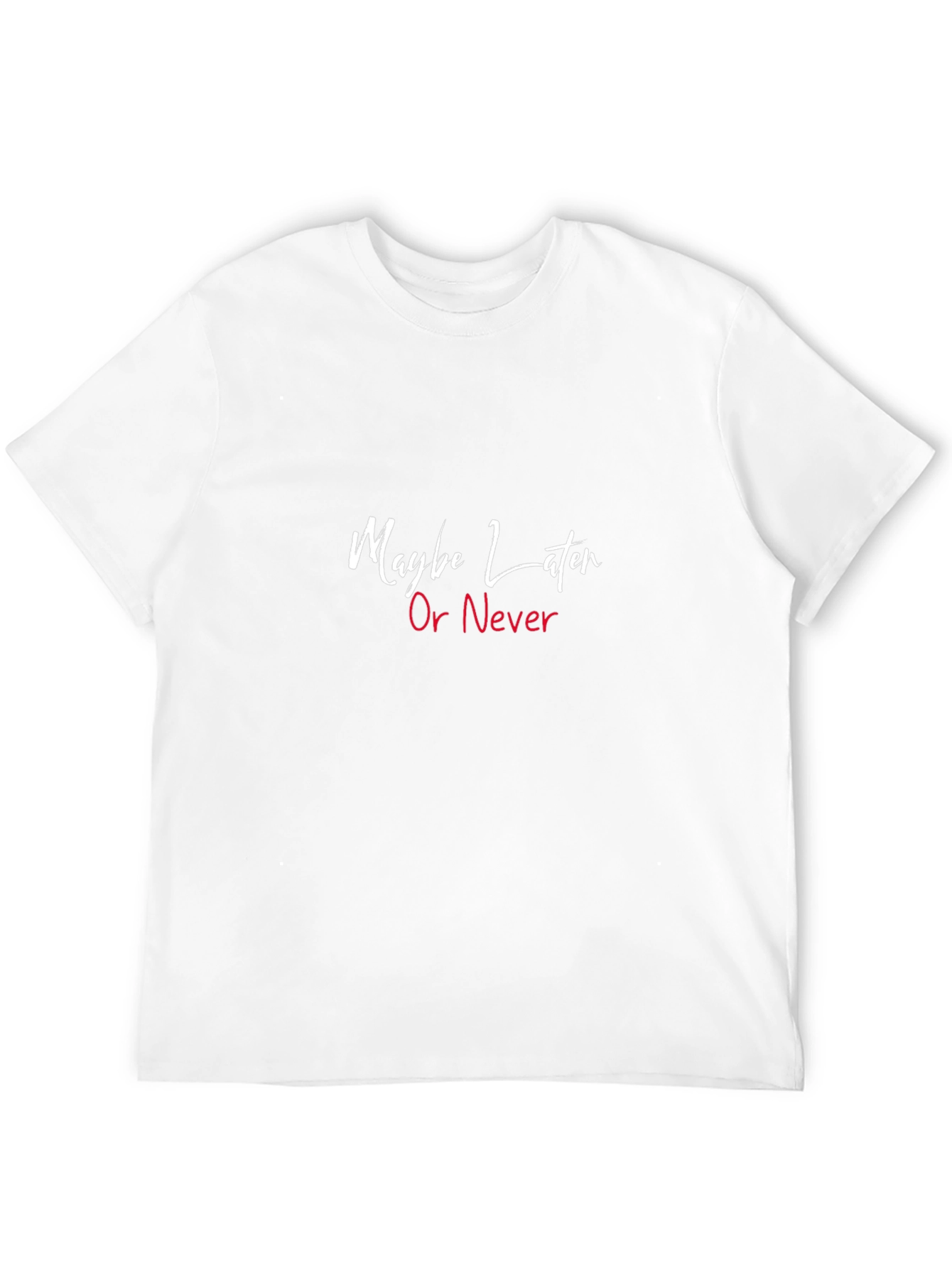 Maybe Later Or Never Black Graphic Tee