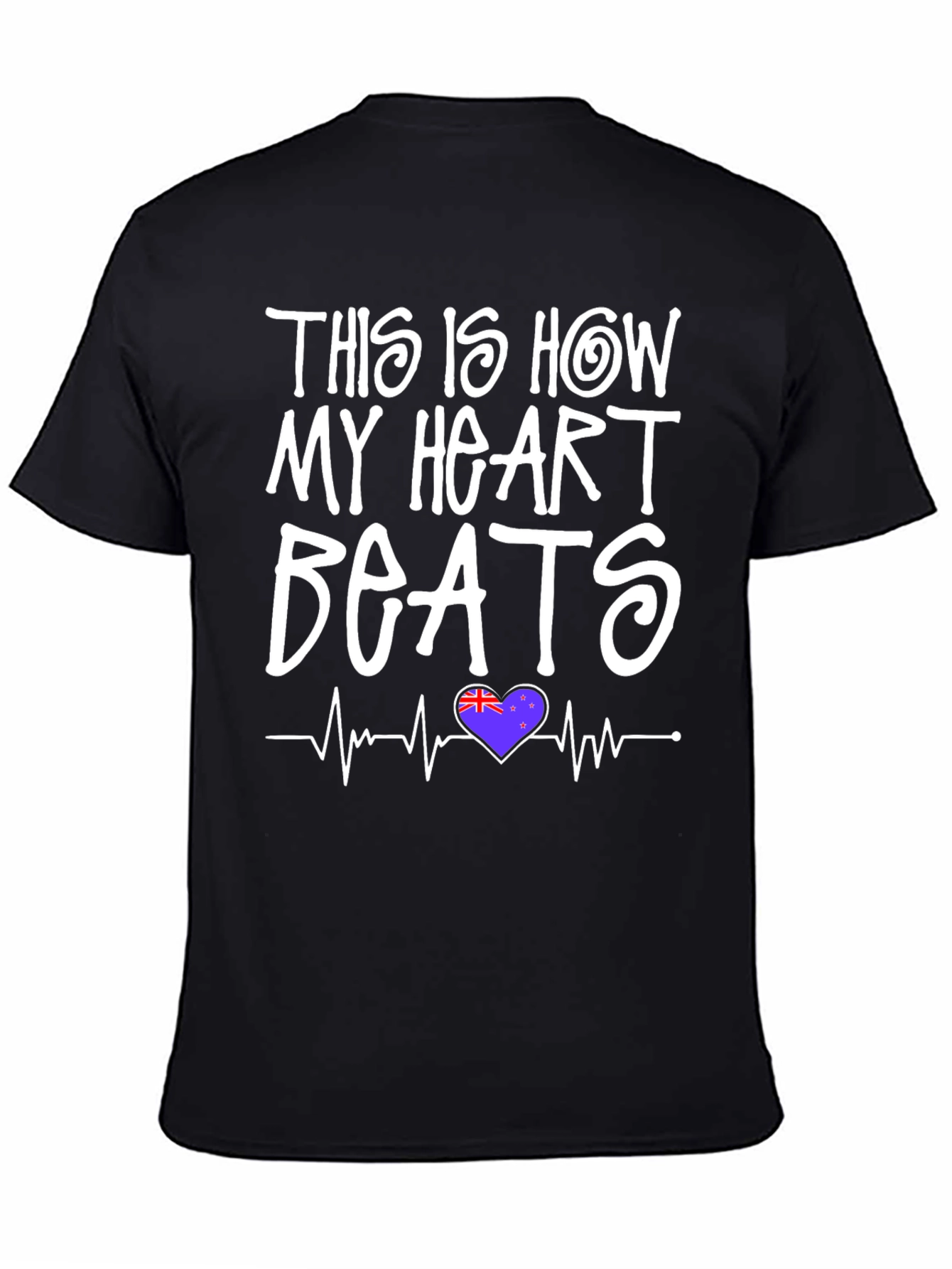 New Zealand Heartbeat T-Shirt - Kiwi Pride