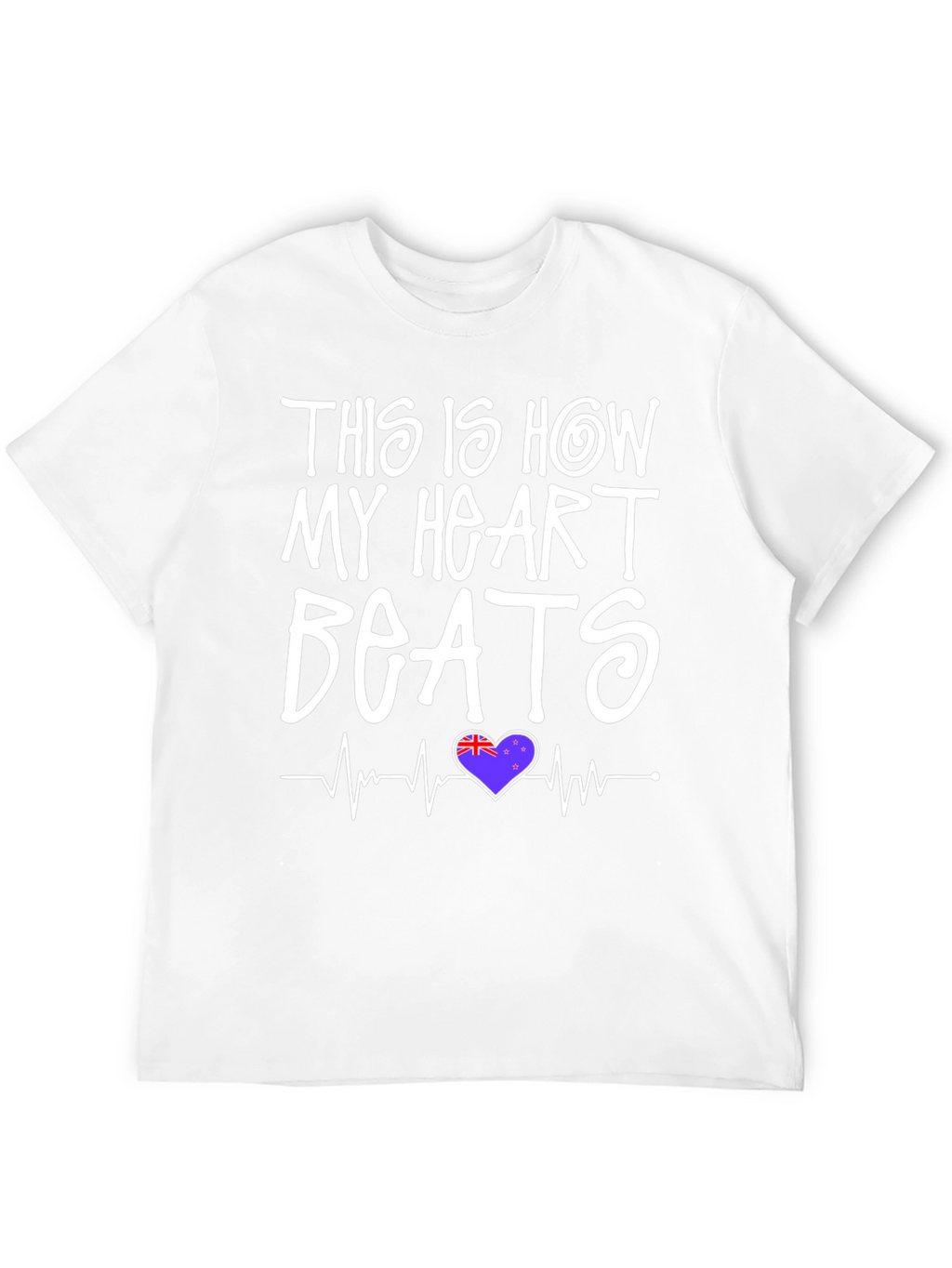 New Zealand Heartbeat T-Shirt - Kiwi Pride