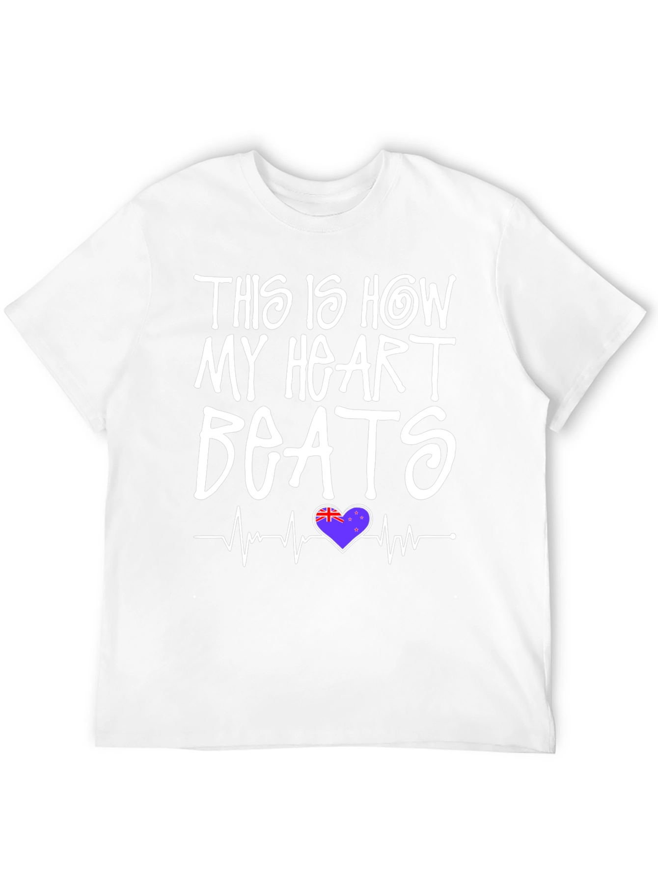 New Zealand Heartbeat T-Shirt - Kiwi Pride