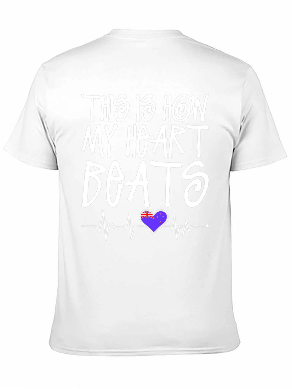 New Zealand Heartbeat T-Shirt - Kiwi Pride