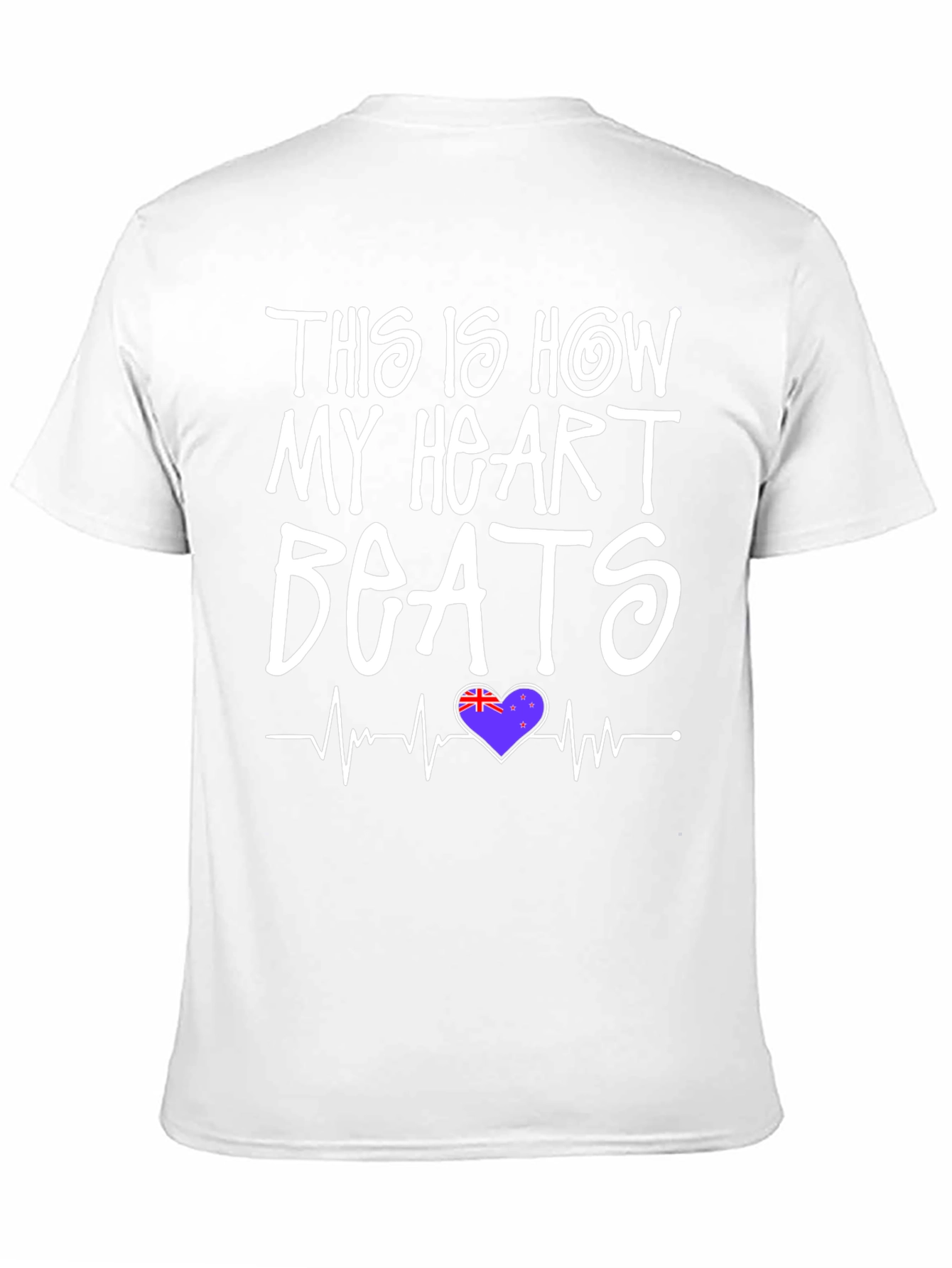 New Zealand Heartbeat T-Shirt - Kiwi Pride