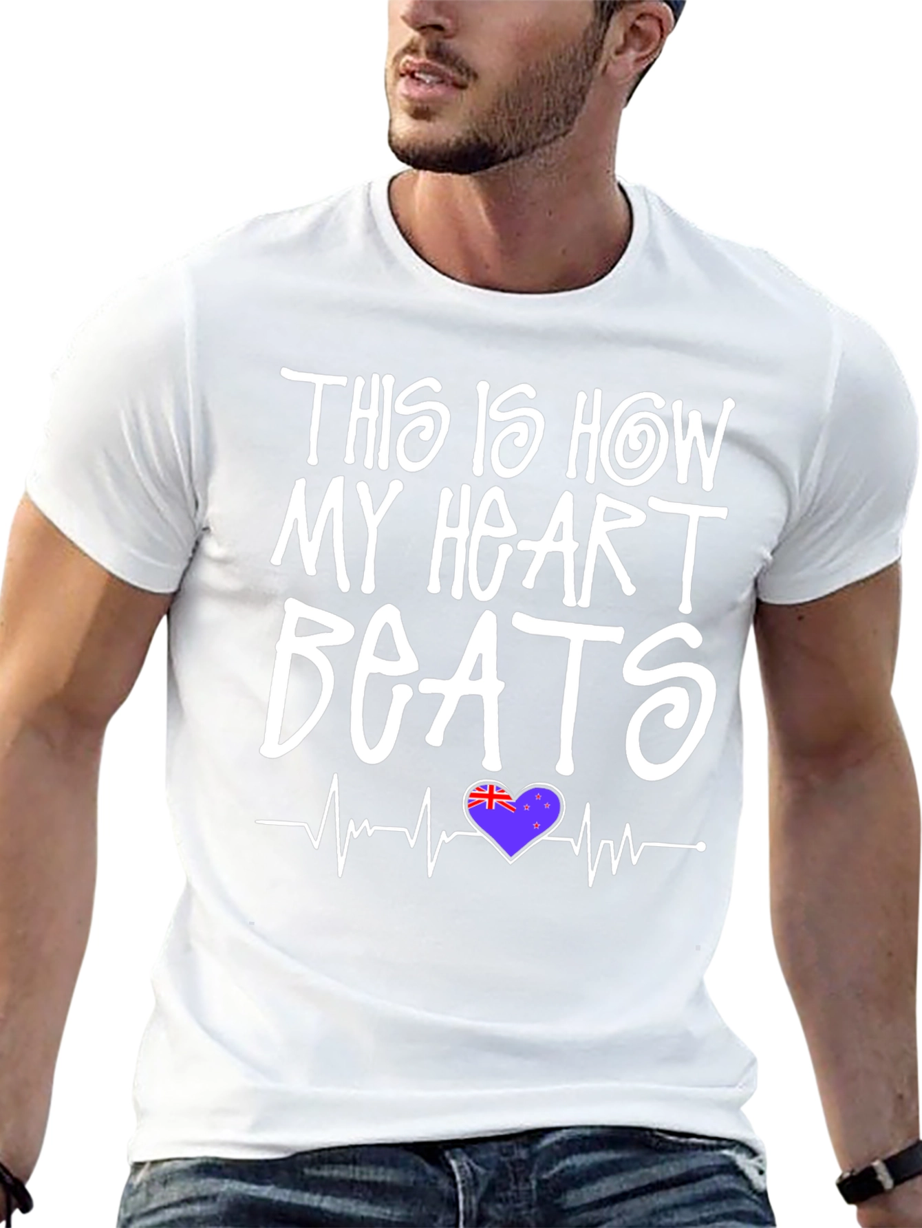 New Zealand Heartbeat T-Shirt - Kiwi Pride