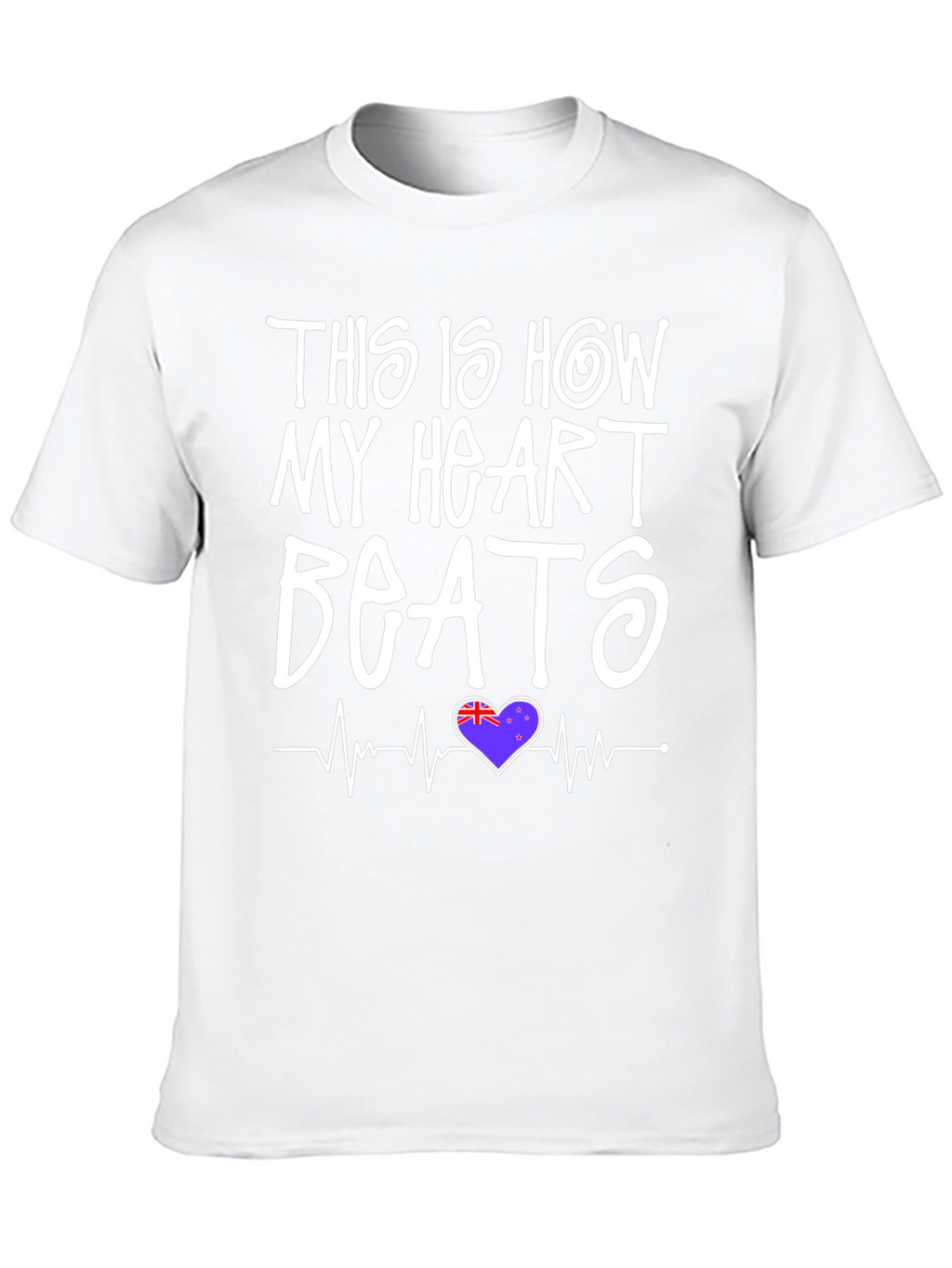 New Zealand Heartbeat T-Shirt - Kiwi Pride