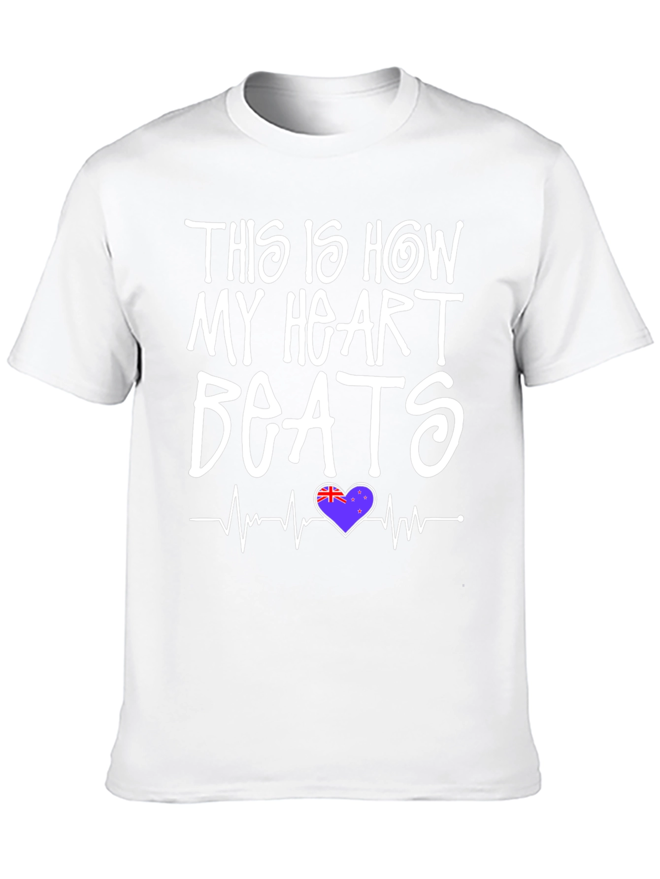 New Zealand Heartbeat T-Shirt - Kiwi Pride