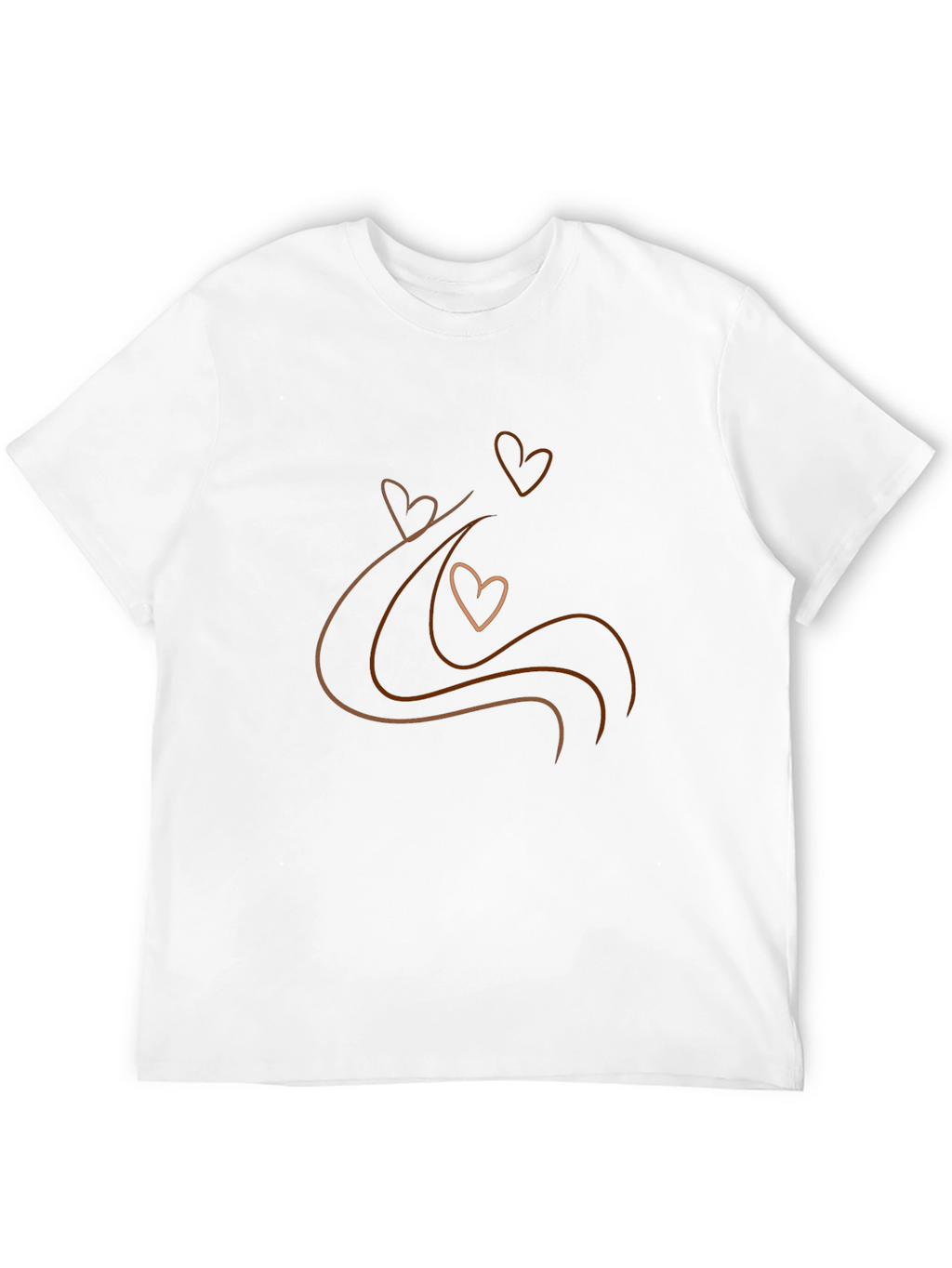 Heart Wave Graphic Black T-Shirt