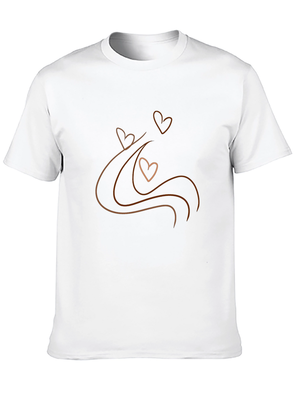 Heart Wave Graphic Black T-Shirt