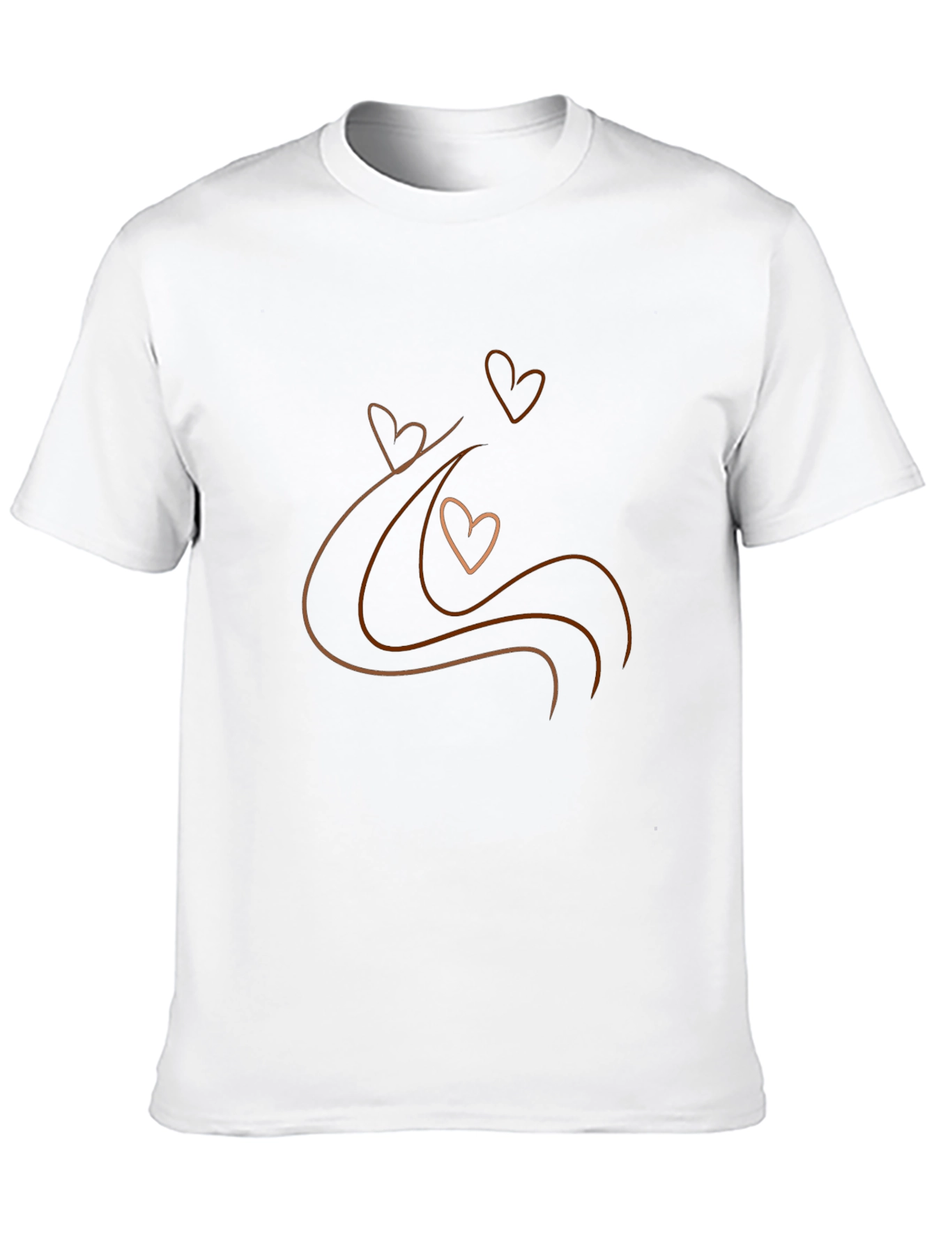 Heart Wave Graphic Black T-Shirt