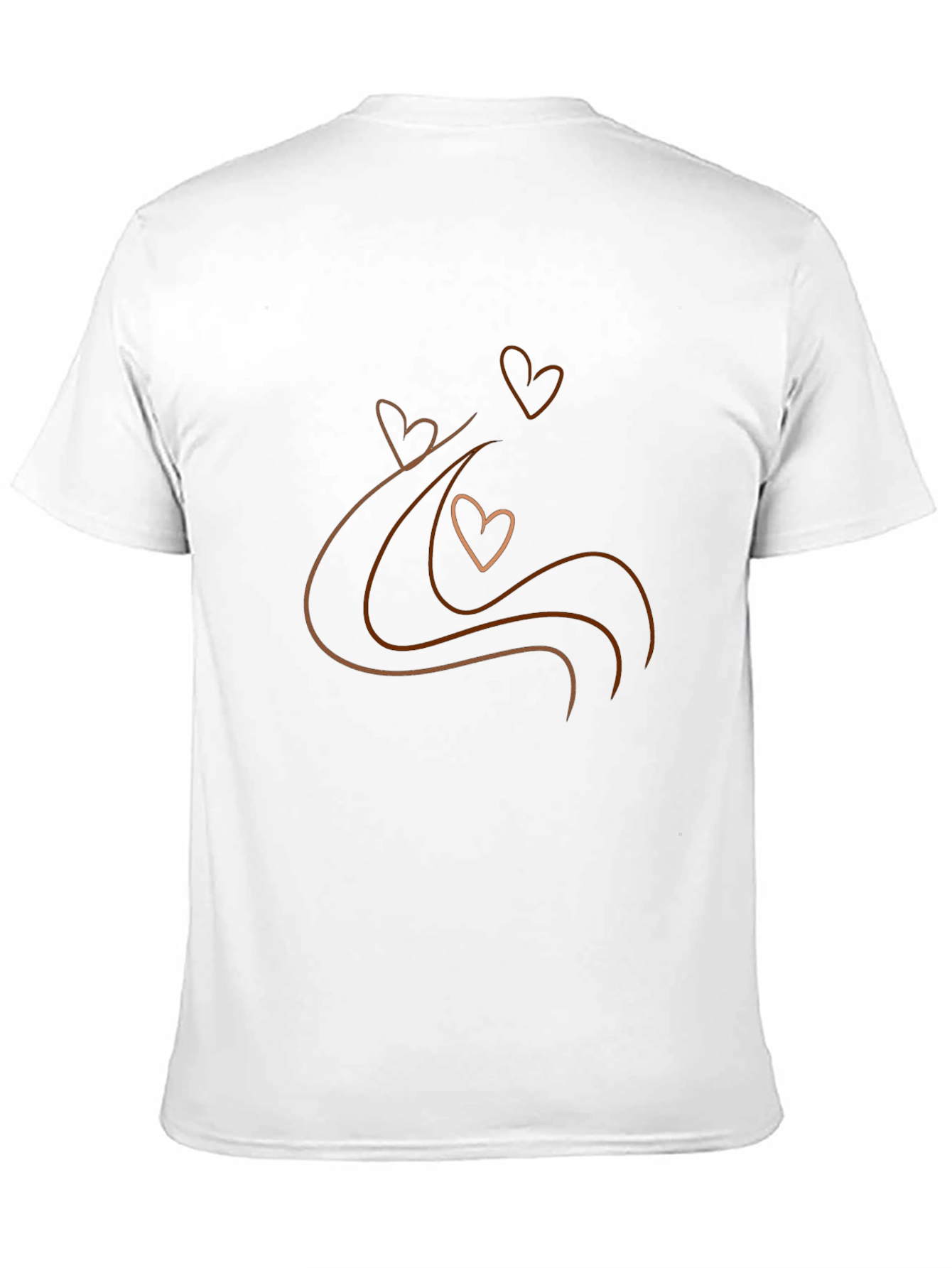 Heart Wave Graphic Black T-Shirt