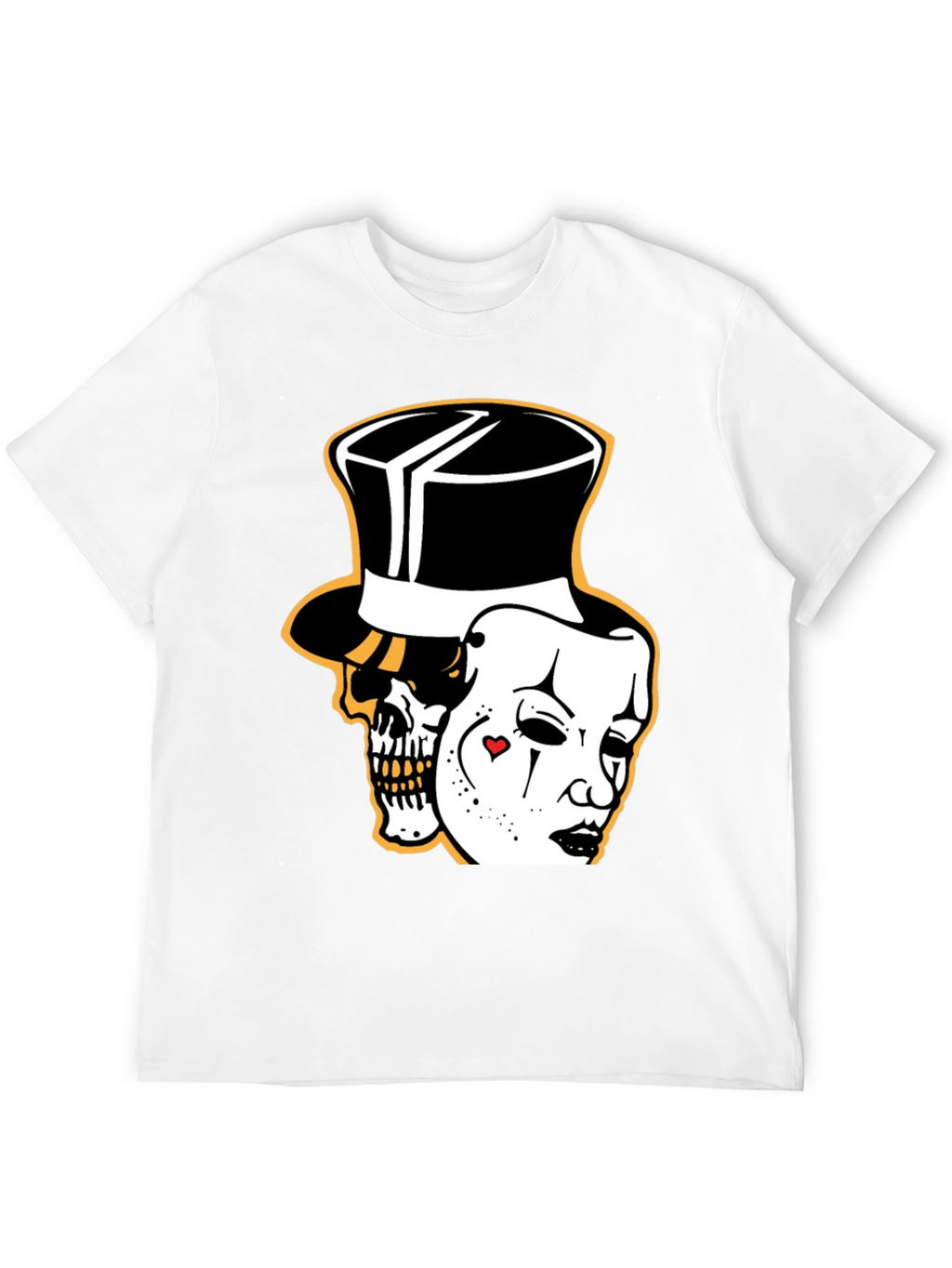Skull Mask Graphic Tee - Stylish Black Cotton T-Shirt