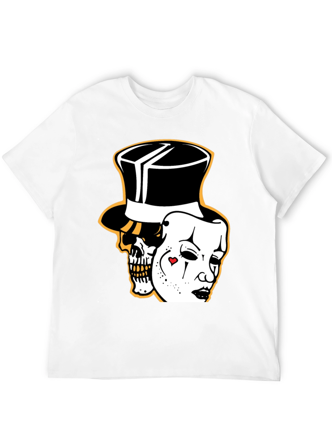 Skull Mask Graphic Tee - Stylish Black Cotton T-Shirt