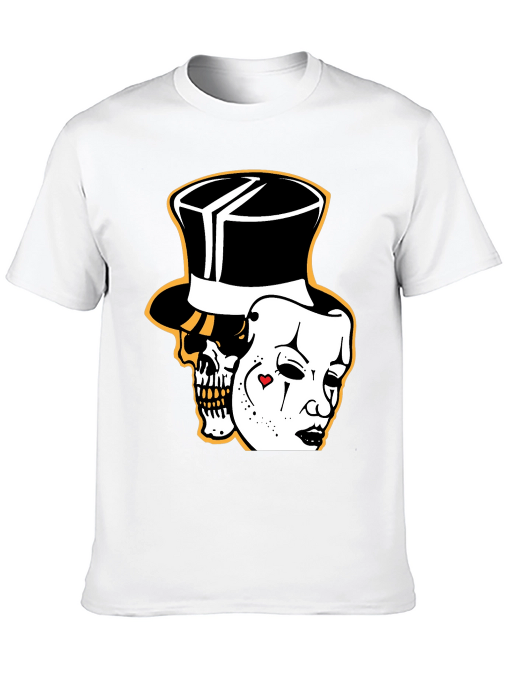 Skull Mask Graphic Tee - Stylish Black Cotton T-Shirt