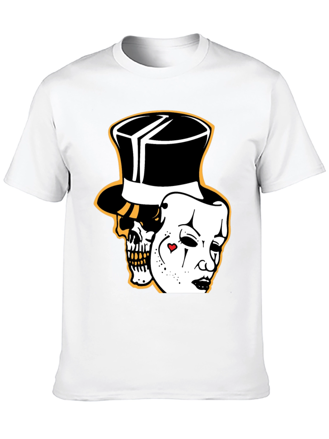 Skull Mask Graphic Tee - Stylish Black Cotton T-Shirt