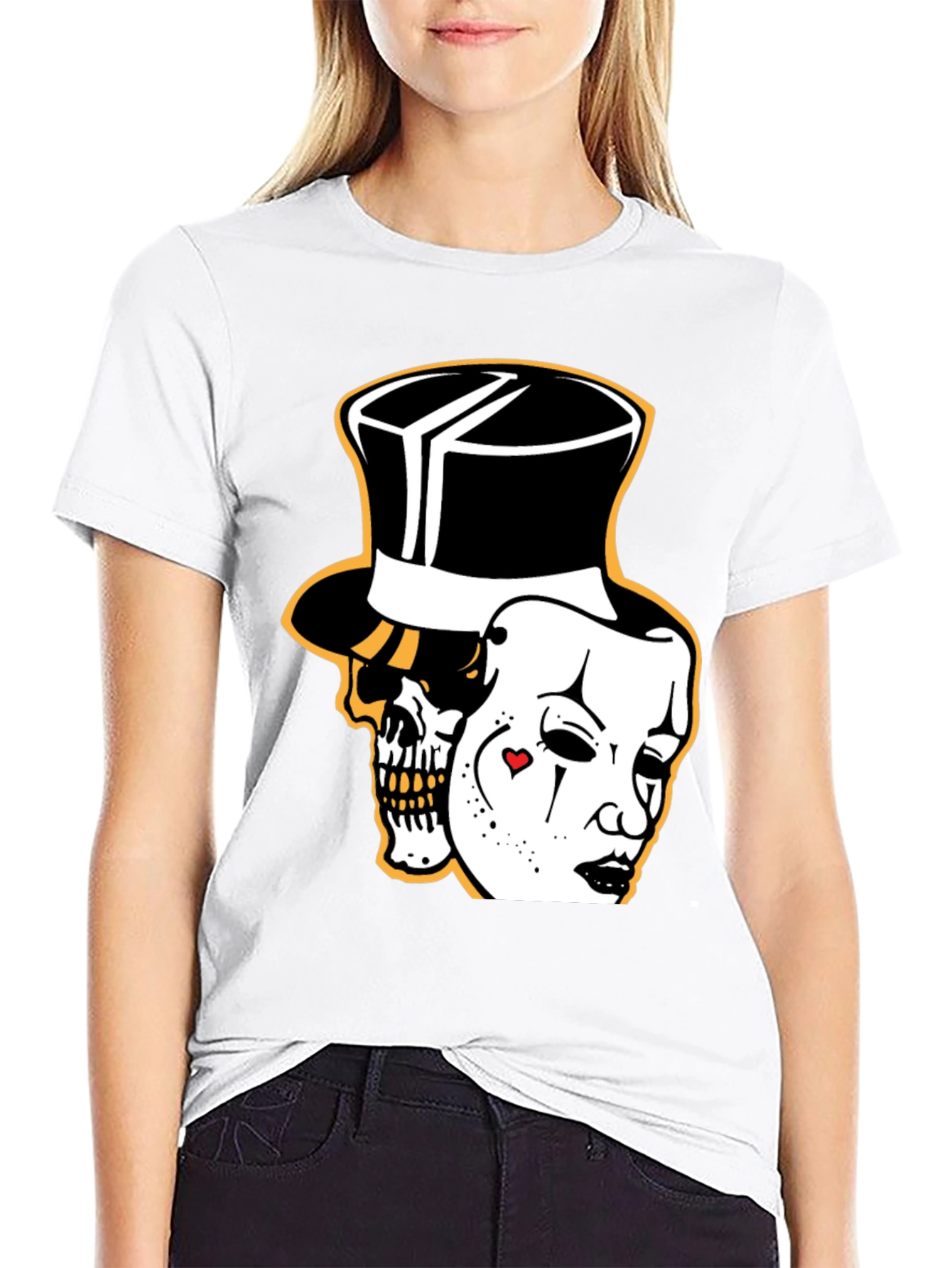 Skull Mask Graphic Tee - Stylish Black Cotton T-Shirt