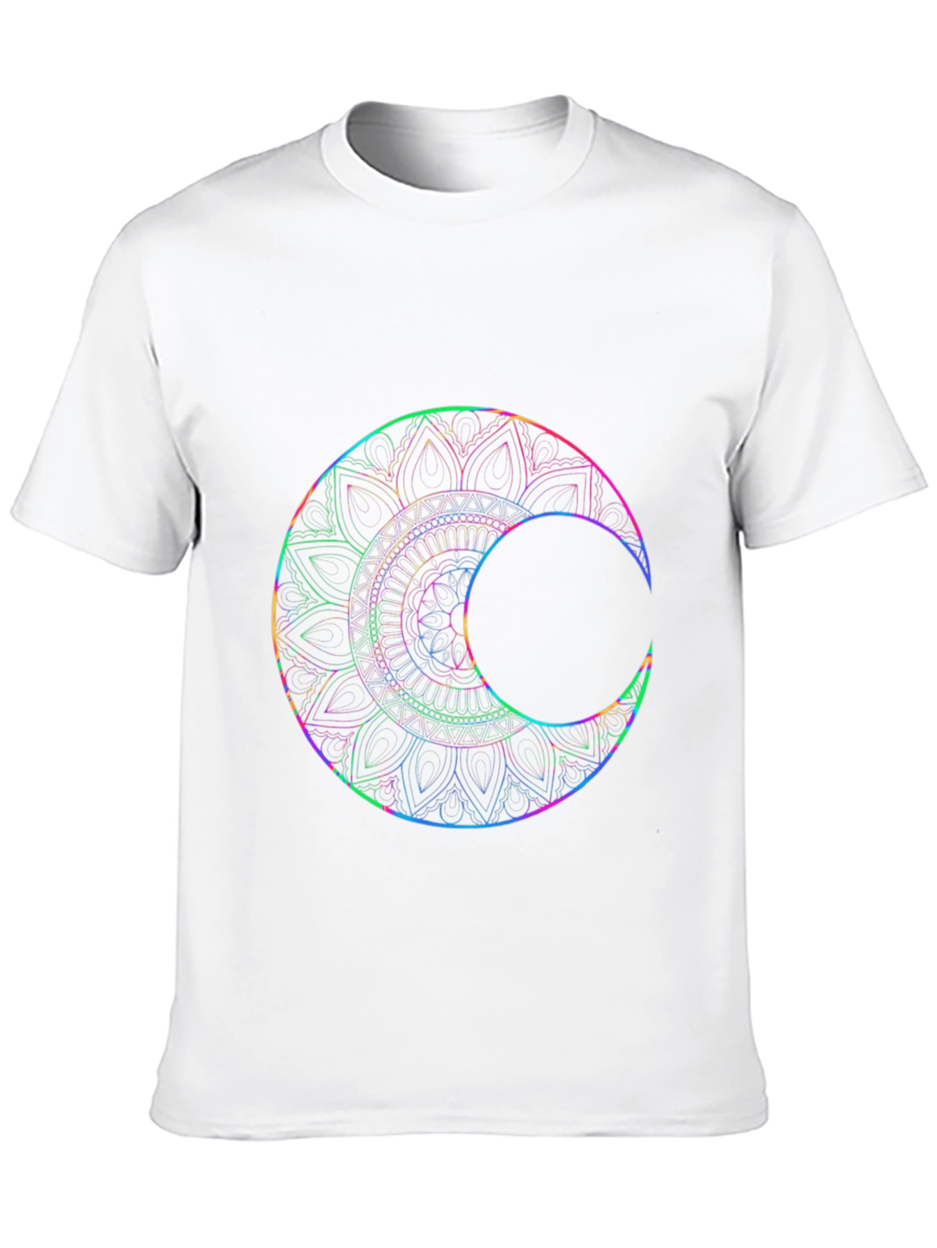 Lunar Mandala T-Shirt - Black Graphic Tee
