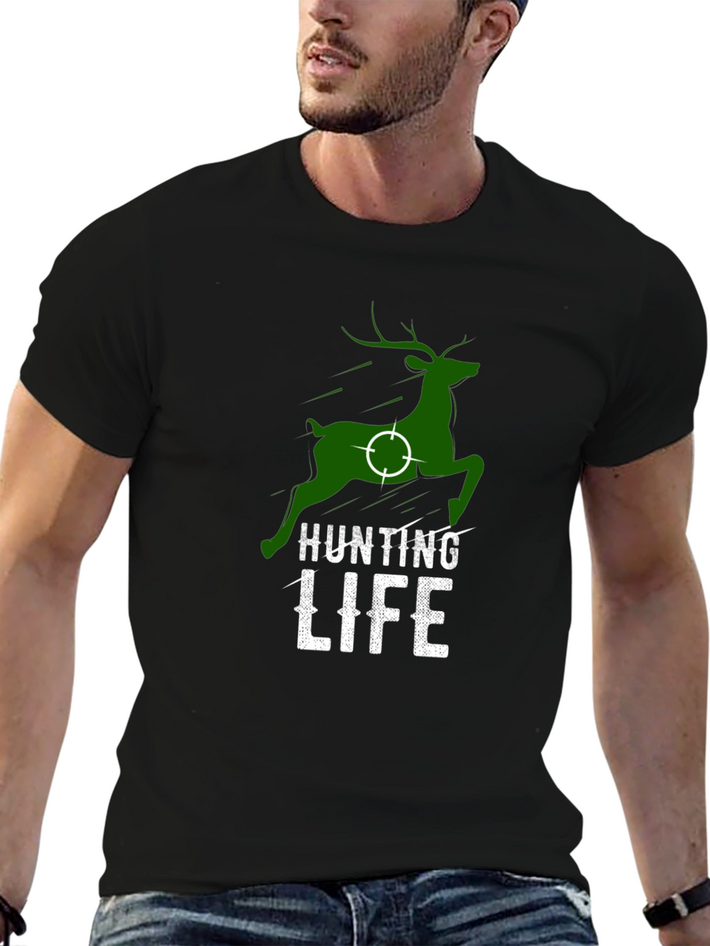 Hunting Life Tee - Deer Target Graphic Shirt