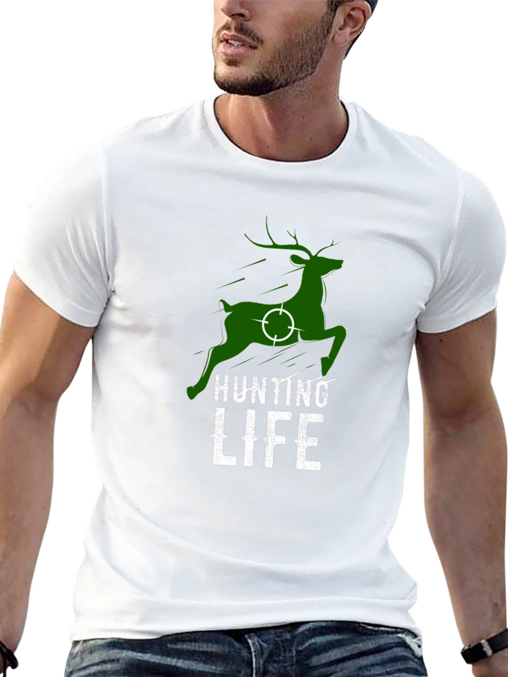 Hunting Life Tee - Deer Target Graphic Shirt