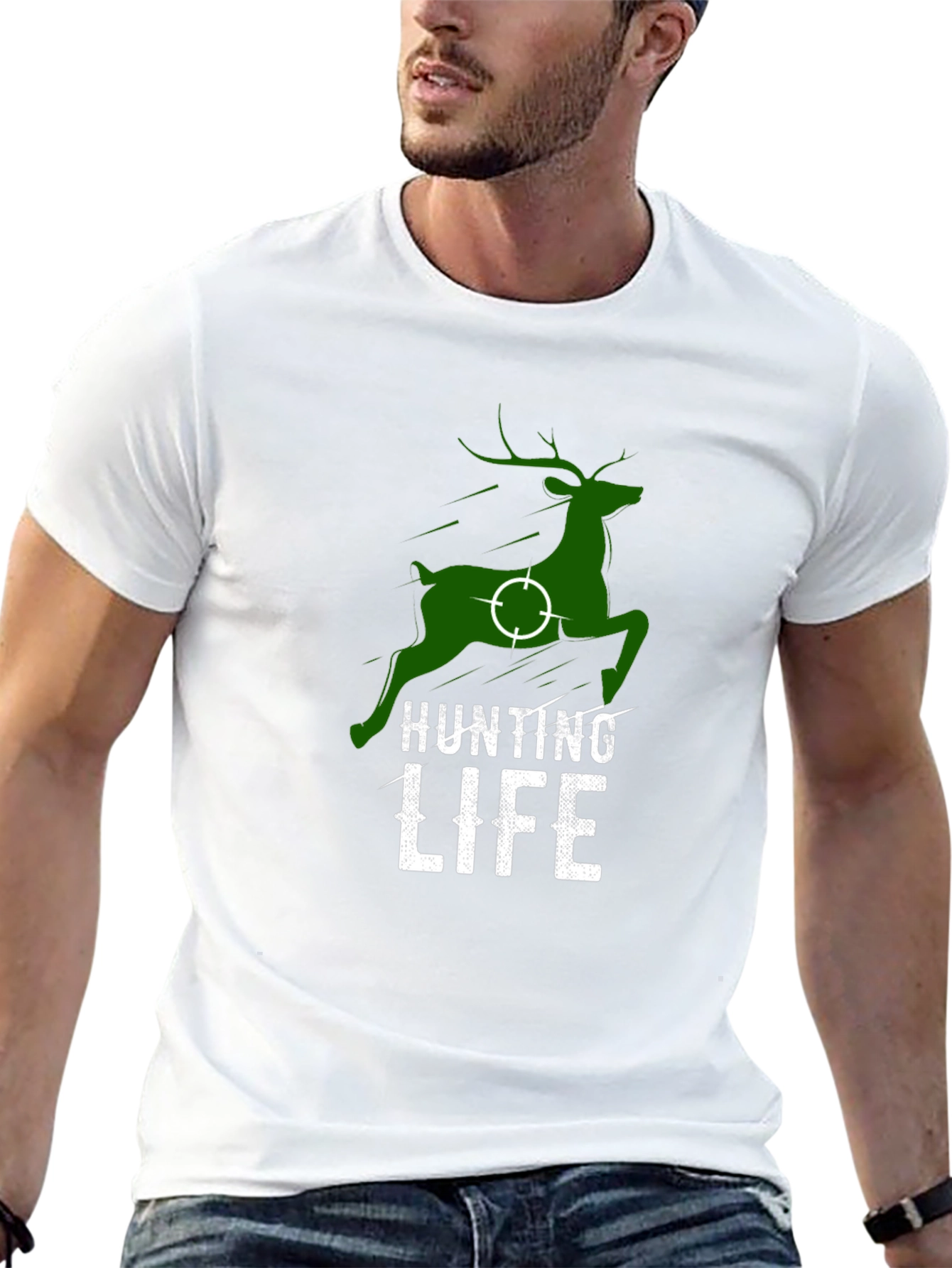 Hunting Life Tee - Deer Target Graphic Shirt