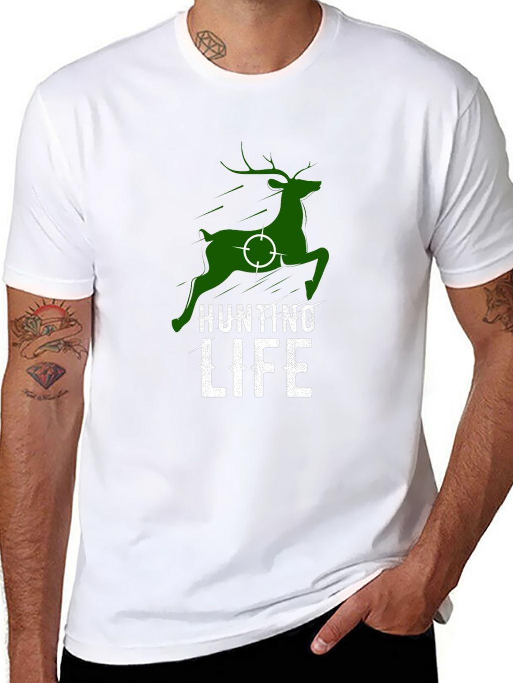 Hunting Life Tee - Deer Target Graphic Shirt