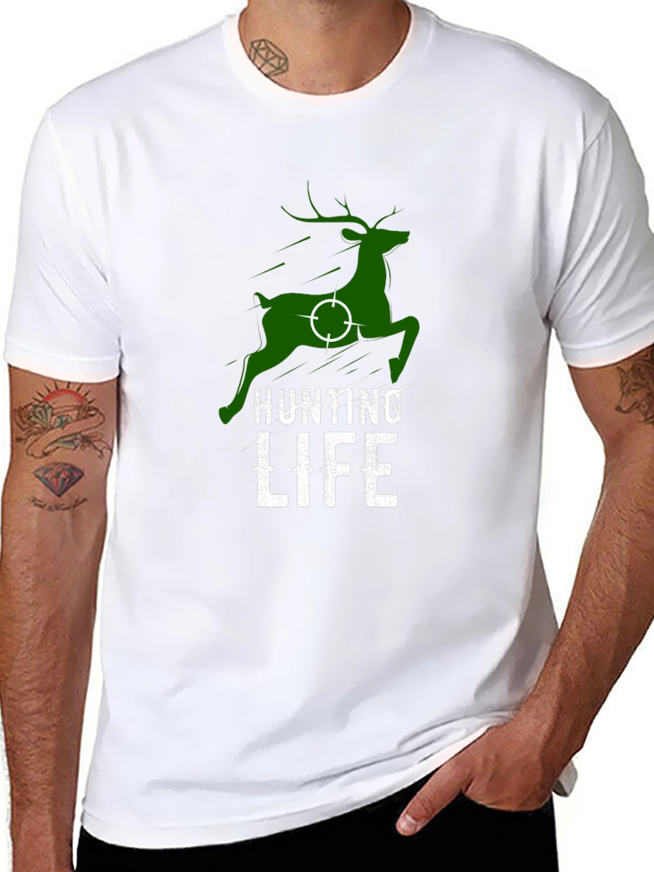 Hunting Life Tee - Deer Target Graphic Shirt