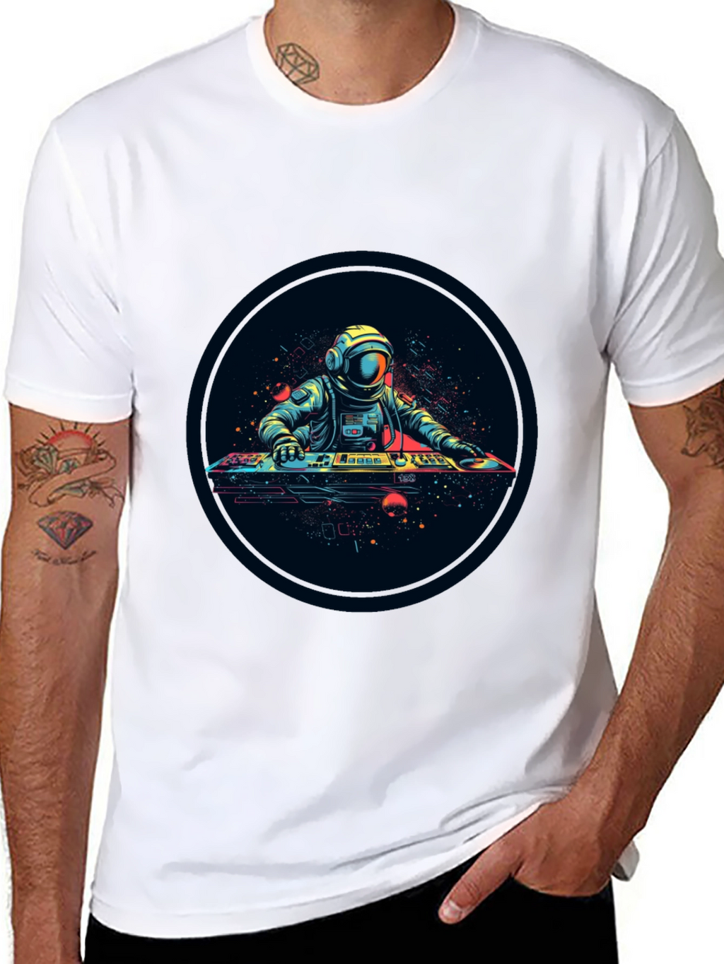 Astronaut DJ Graphic Tee - Space Vibes