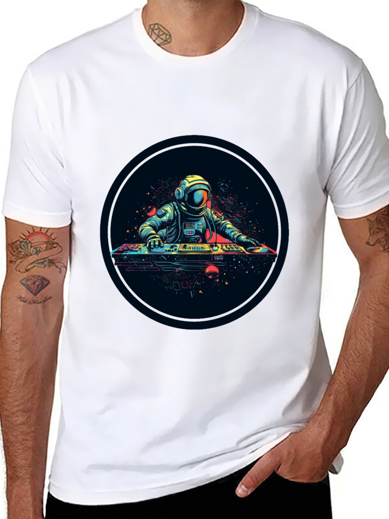 Astronaut DJ Graphic Tee - Space Vibes