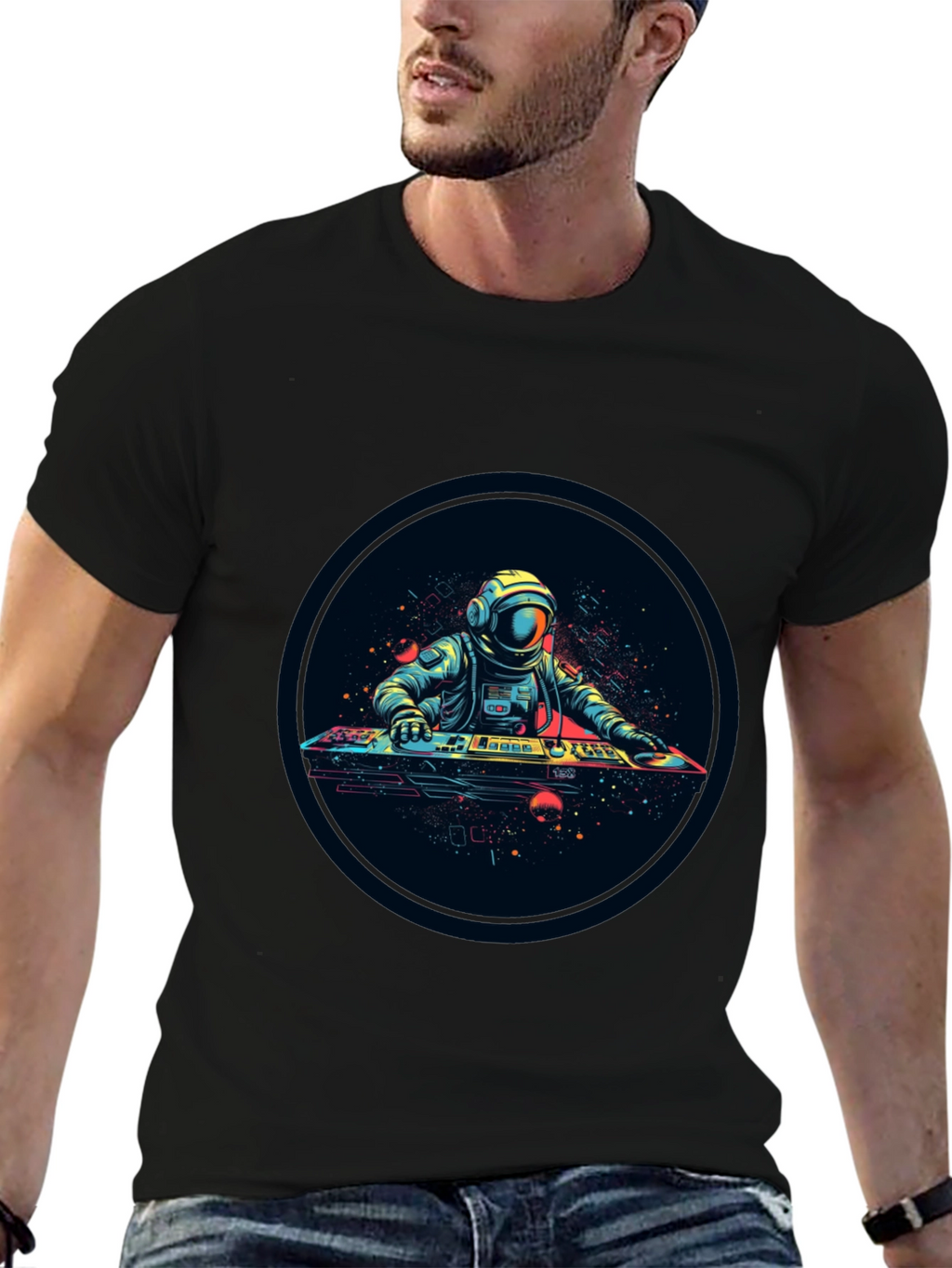 Astronaut DJ Graphic Tee - Space Vibes