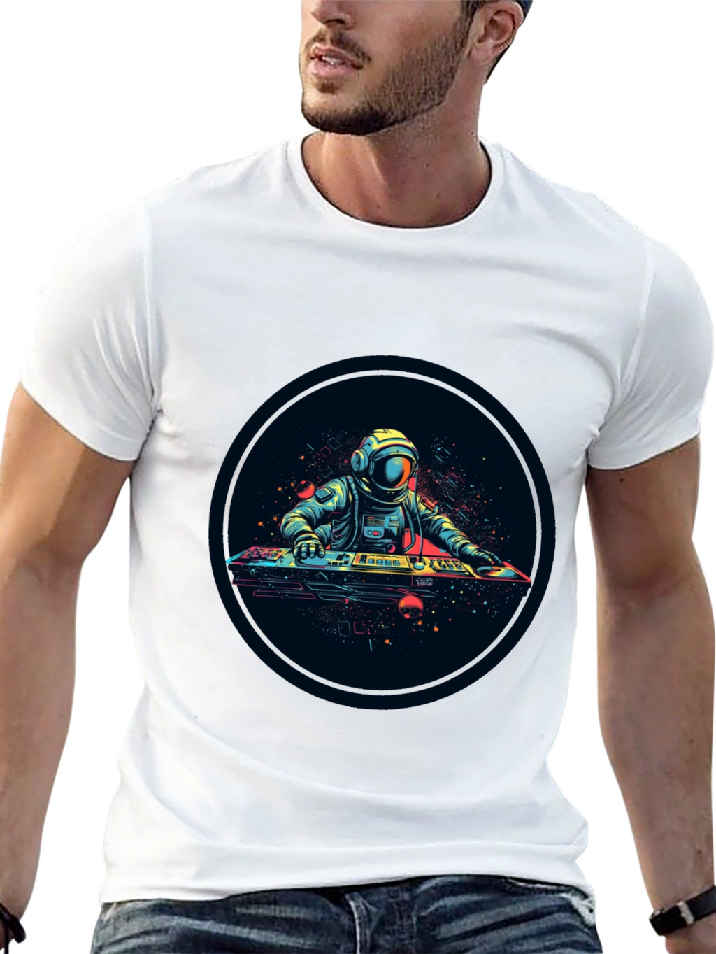 Astronaut DJ Graphic Tee - Space Vibes