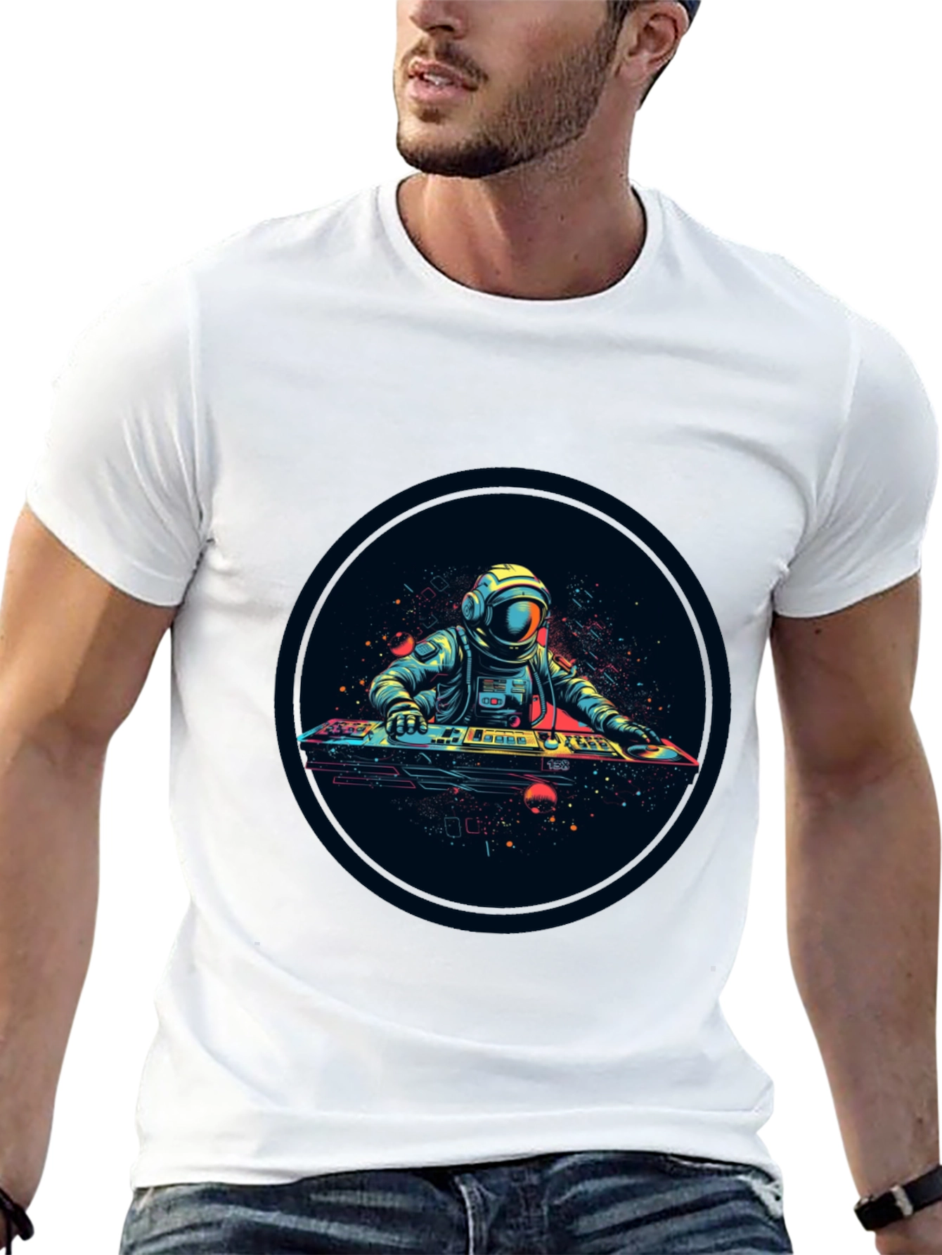 Astronaut DJ Graphic Tee - Space Vibes