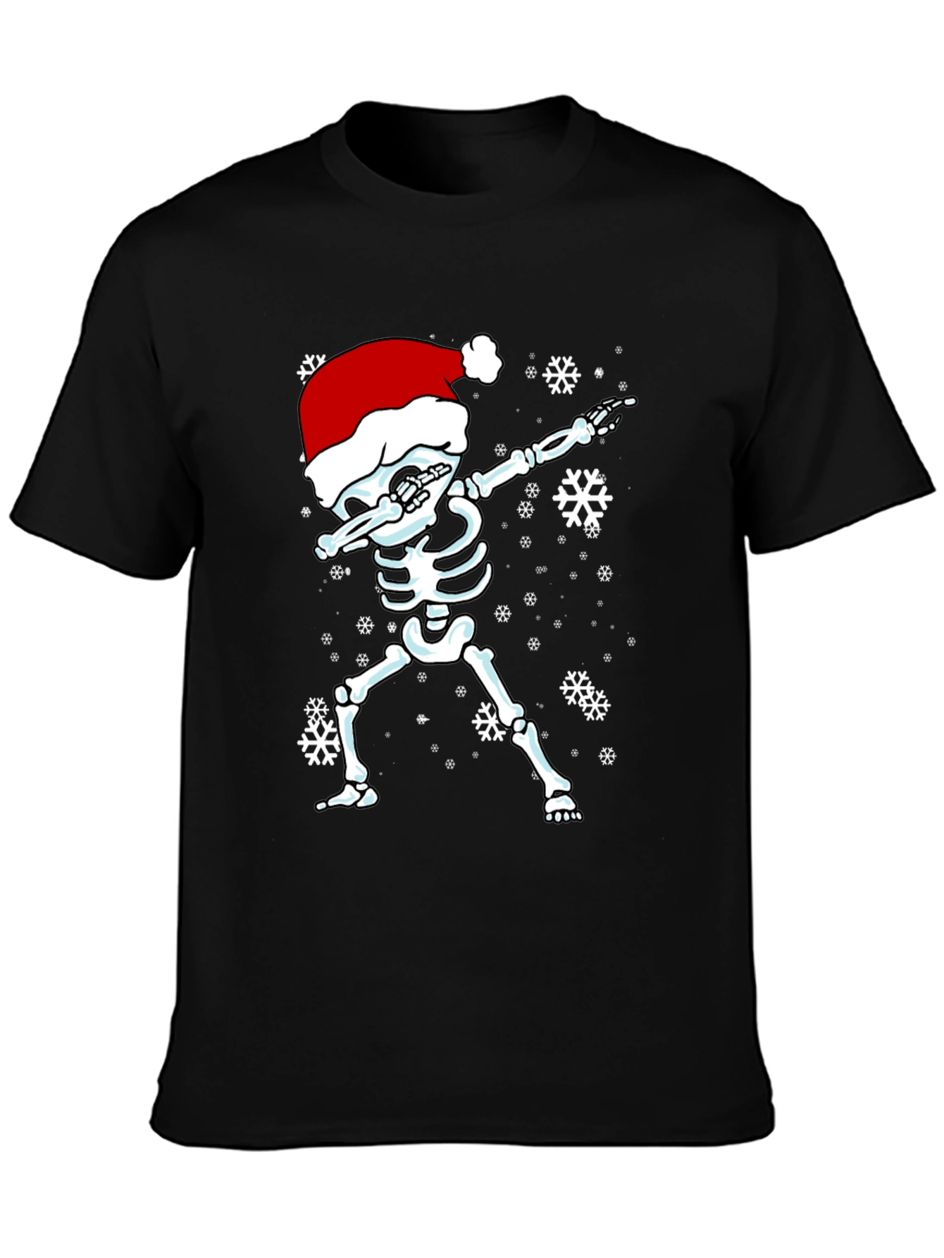 Dabbing Skeleton Santa Hat T-Shirt