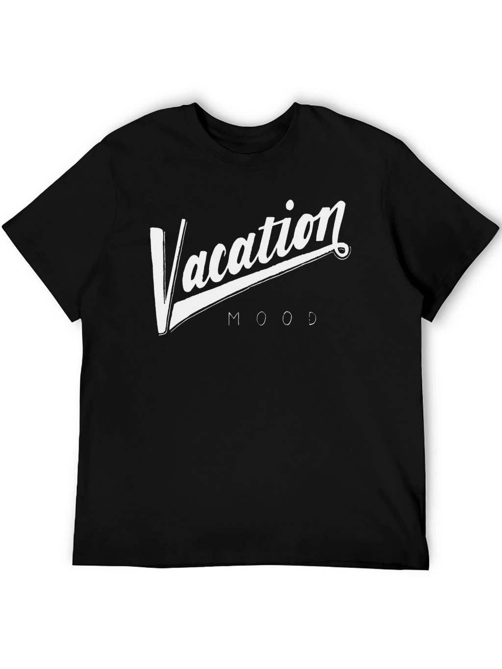 Vacation Mood Graphic Tee - Stylish Black T-Shirt