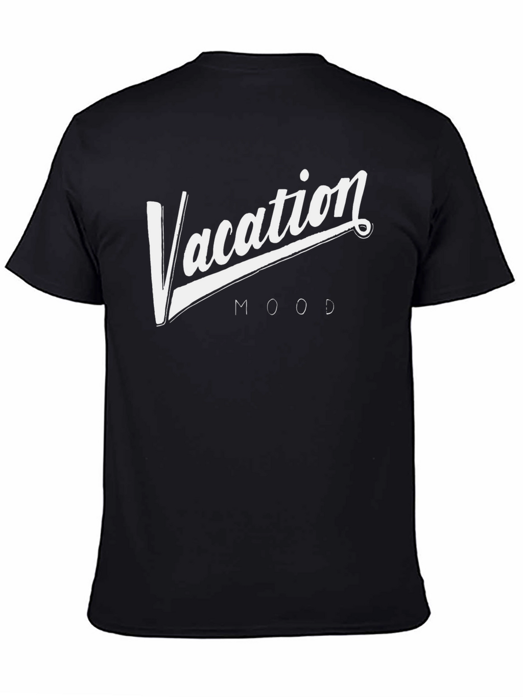 Vacation Mood Graphic Tee - Stylish Black T-Shirt