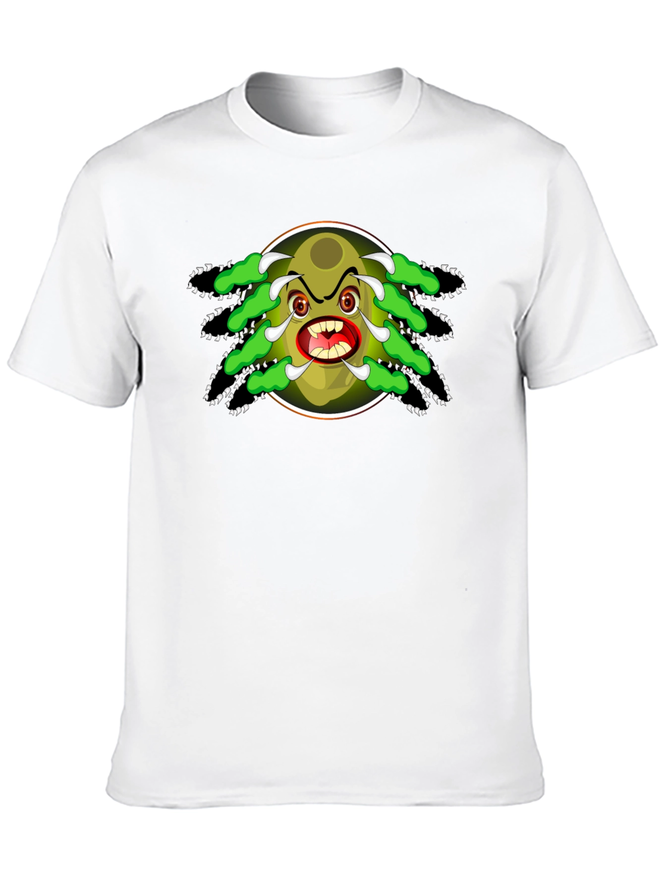 Cartoon Monster Graphic Black T-Shirt