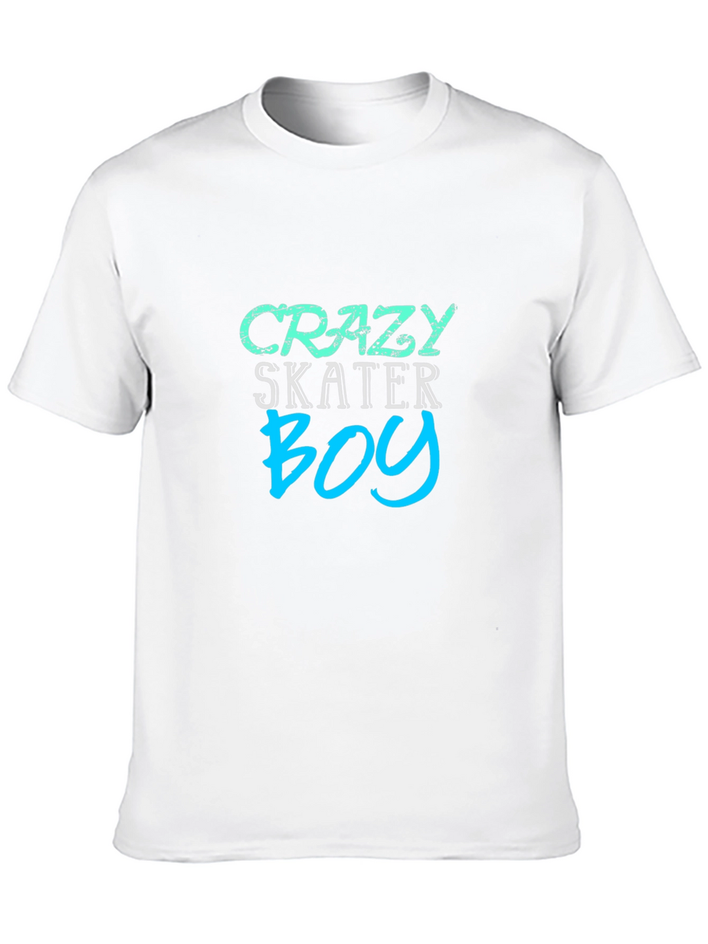 Crazy Skater Boy Graphic Tee - Black Casual Shirt
