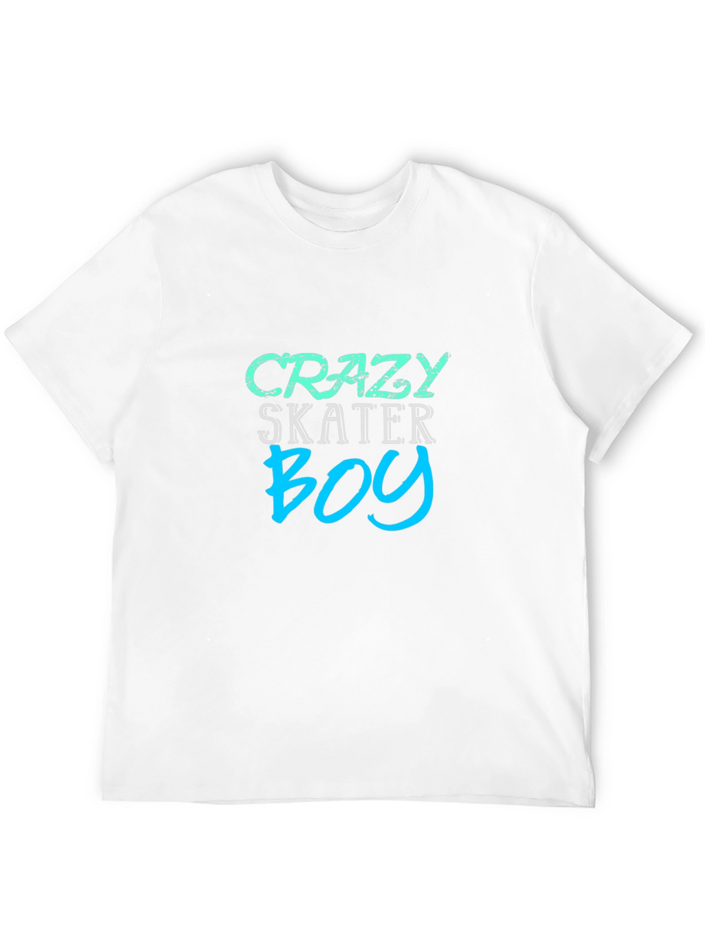 Crazy Skater Boy Graphic Tee - Black Casual Shirt