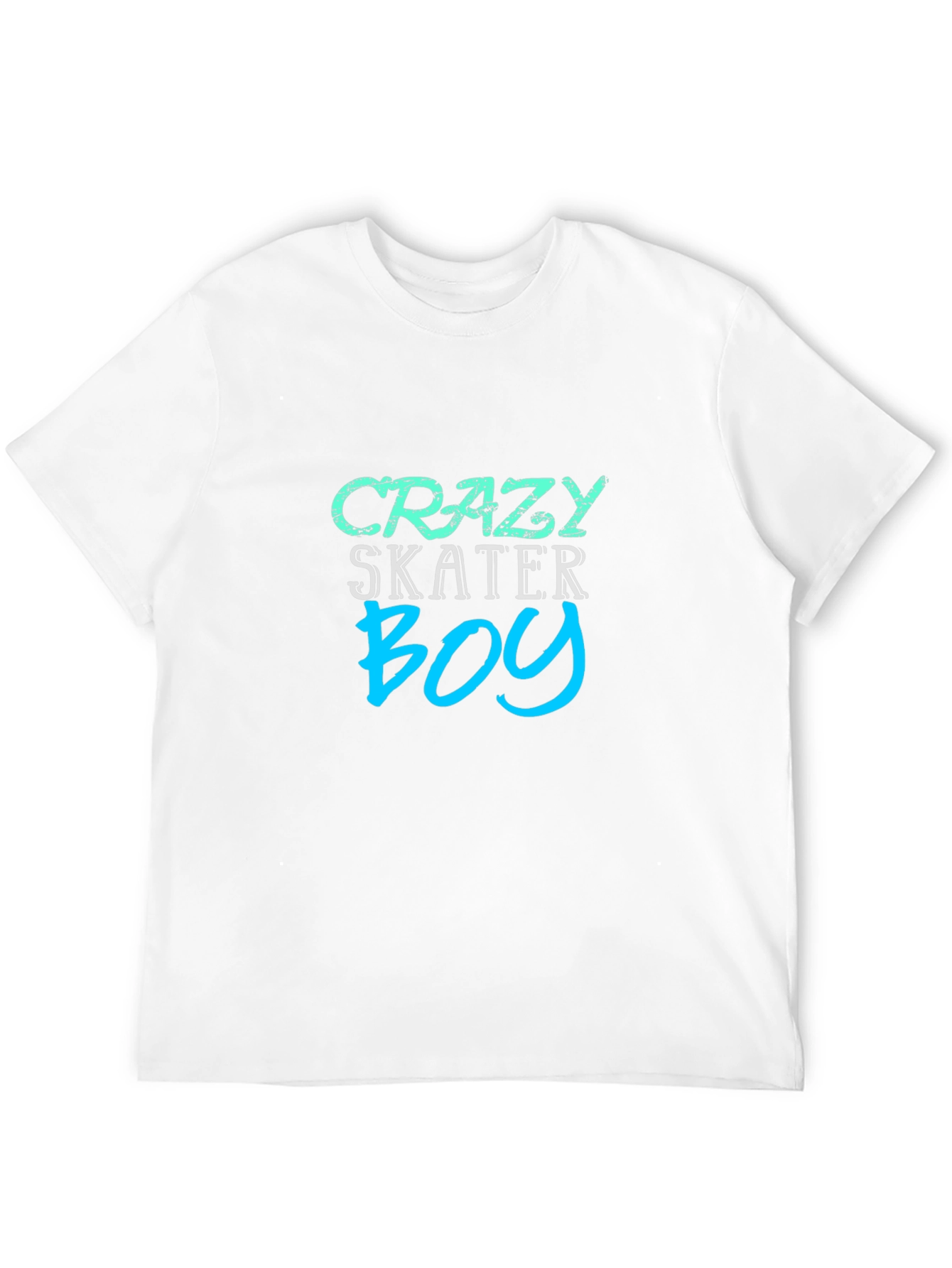 Crazy Skater Boy Graphic Tee - Black Casual Shirt