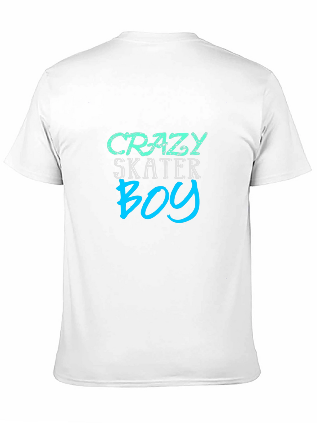 Crazy Skater Boy Graphic Tee - Black Casual Shirt