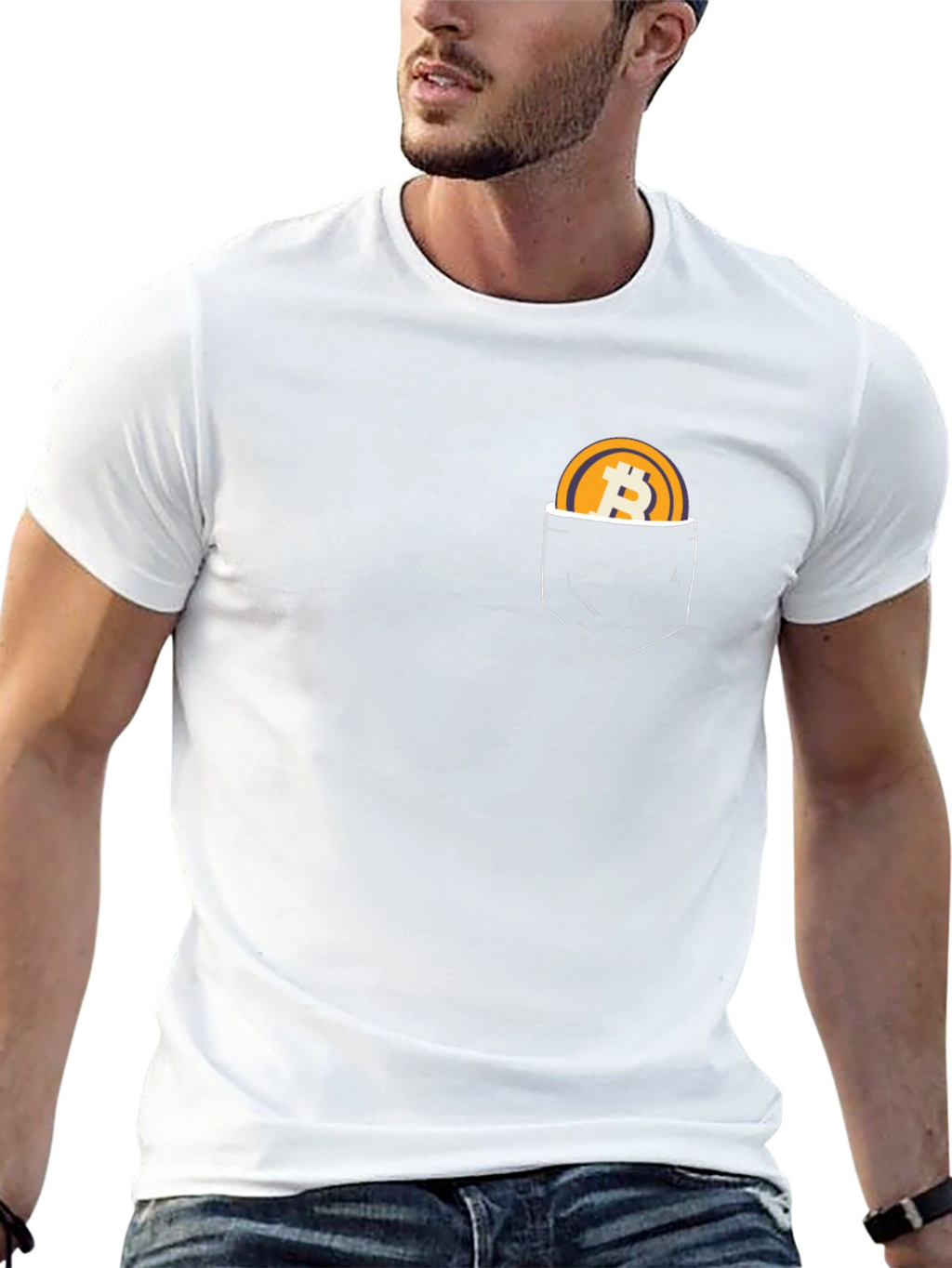Bitcoin Pocket Tee - Crypto T-Shirt