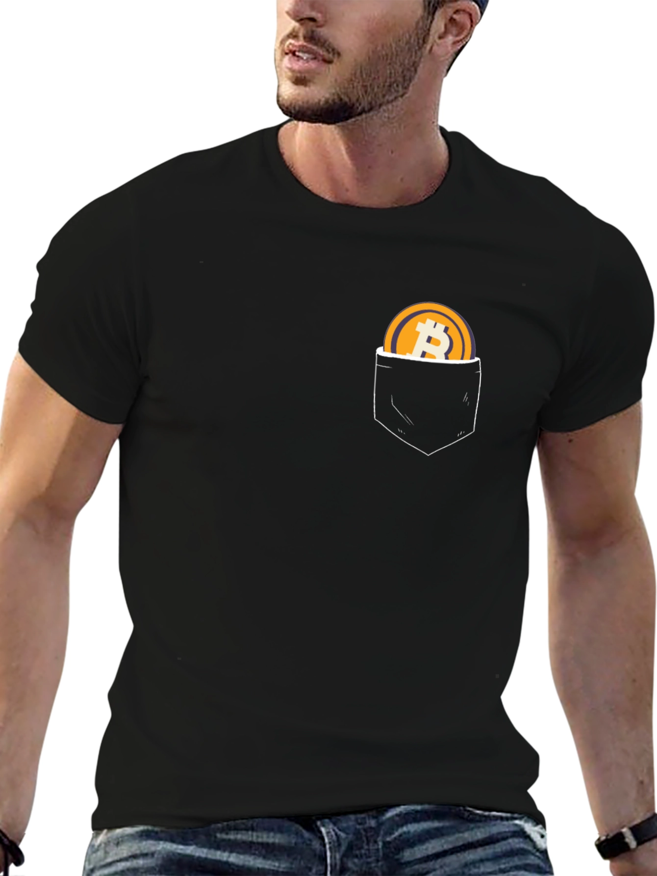 Bitcoin Pocket Tee - Crypto T-Shirt