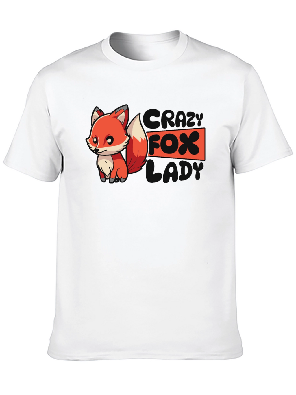 Cool Fox Graphic Tee - Black Cotton T-Shirt