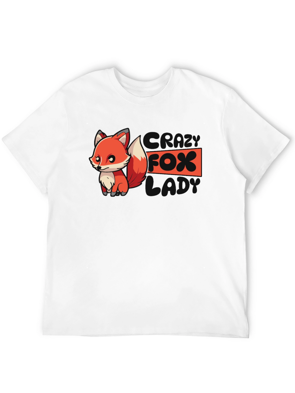 Cool Fox Graphic Tee - Black Cotton T-Shirt