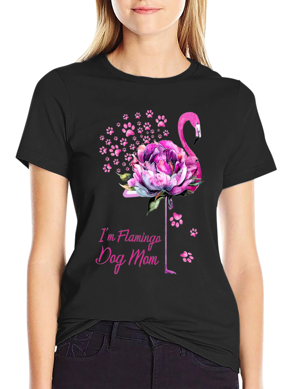 Im Flamingo Dog Mom Graphic Tee