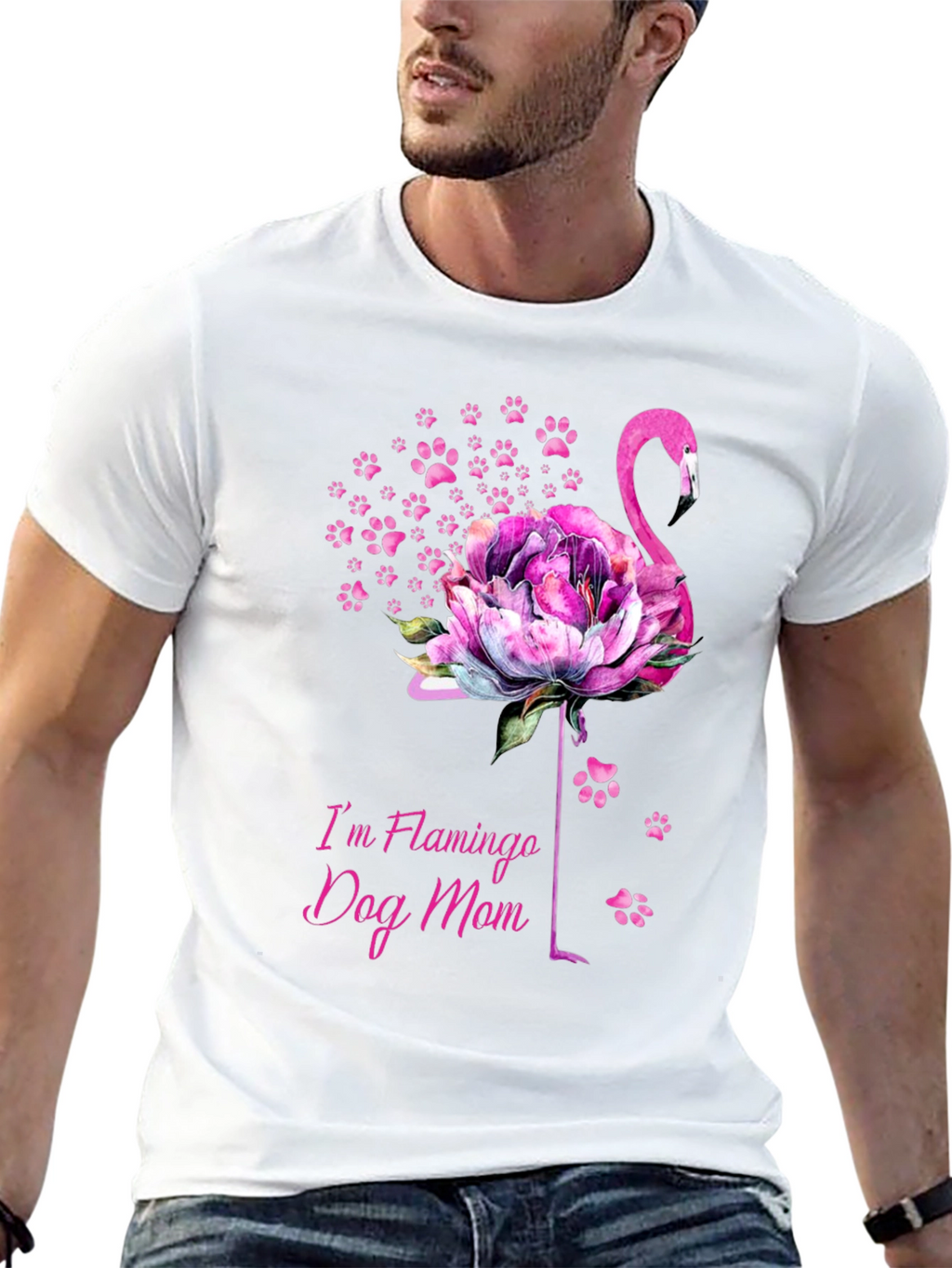 Im Flamingo Dog Mom Graphic Tee