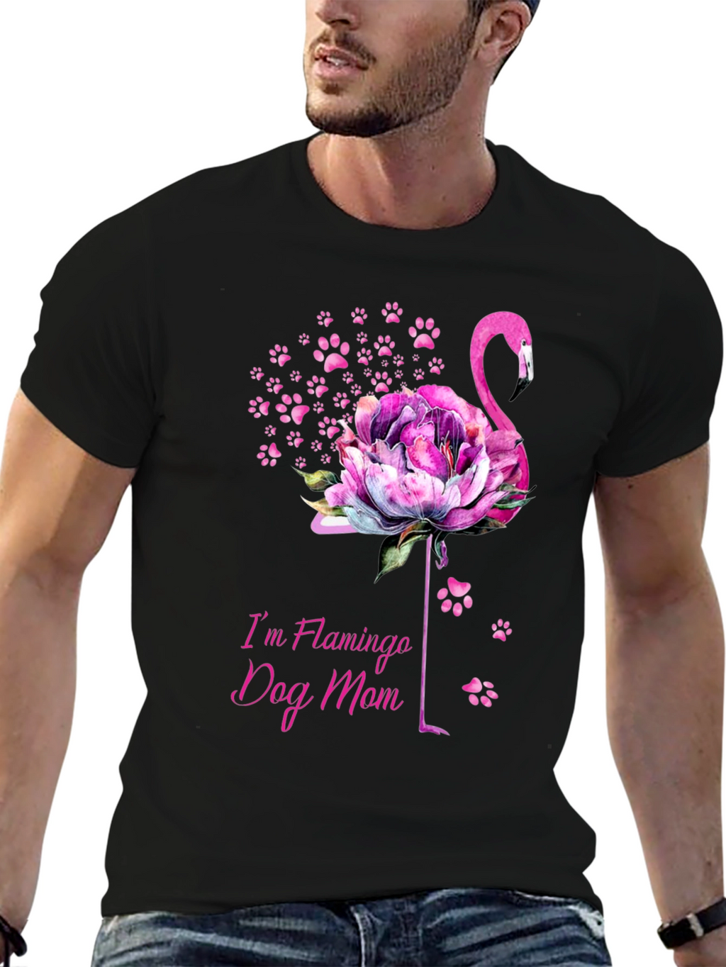Im Flamingo Dog Mom Graphic Tee