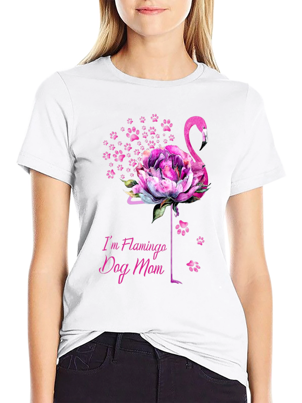 Im Flamingo Dog Mom Graphic Tee