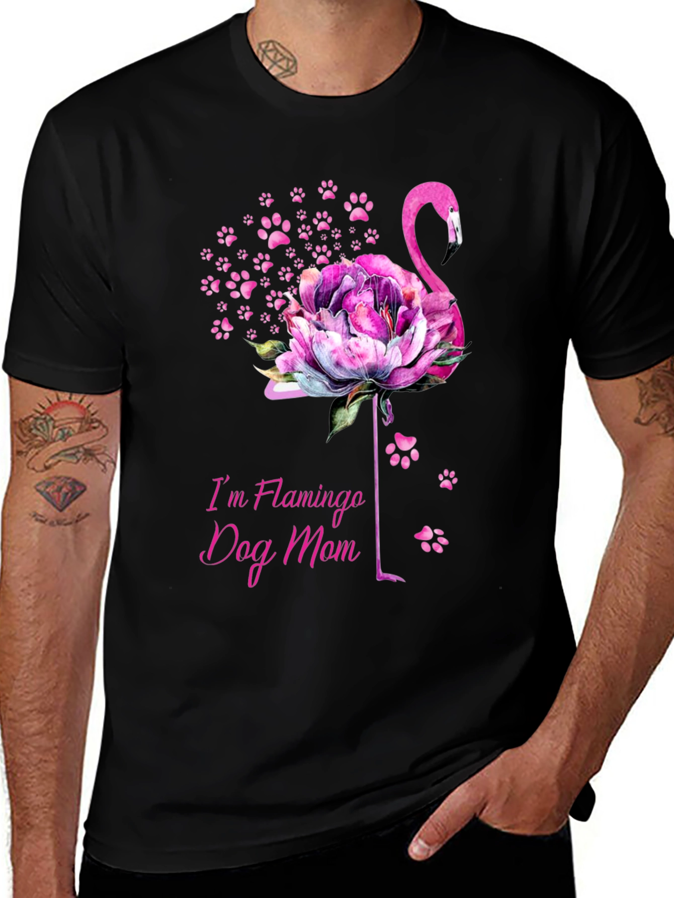 Im Flamingo Dog Mom Graphic Tee