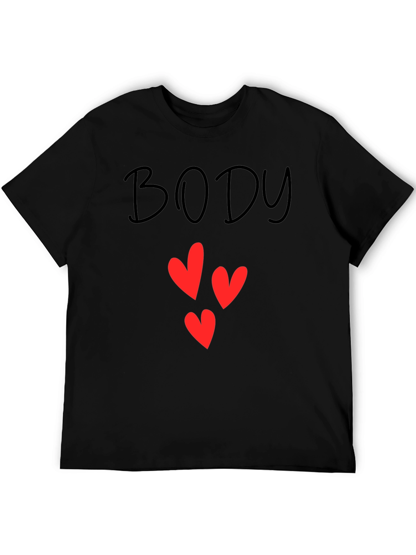 Body Love T-Shirt - Black Graphic Tee